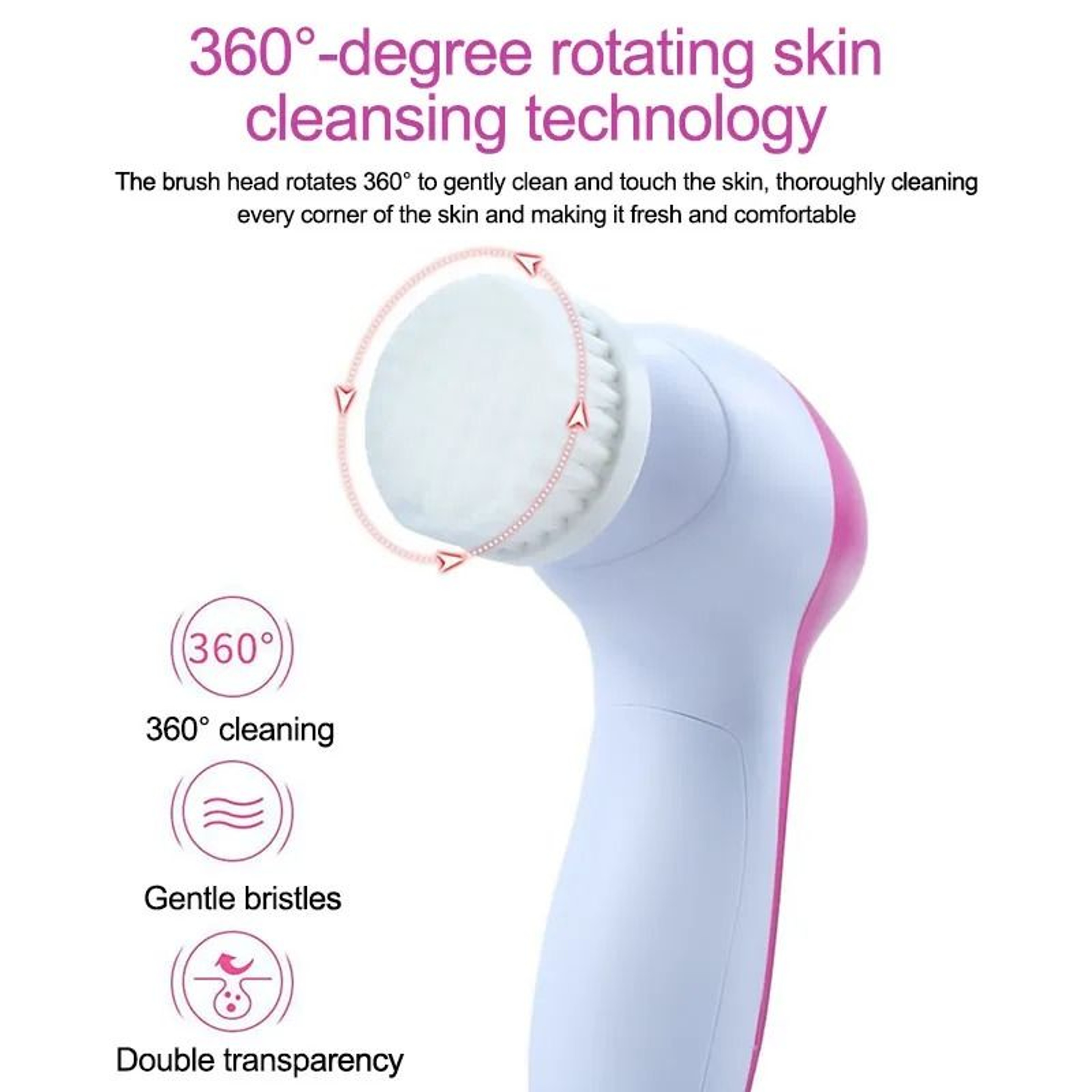 5in1 Electric Facial Cleansing Brush And Massager 1