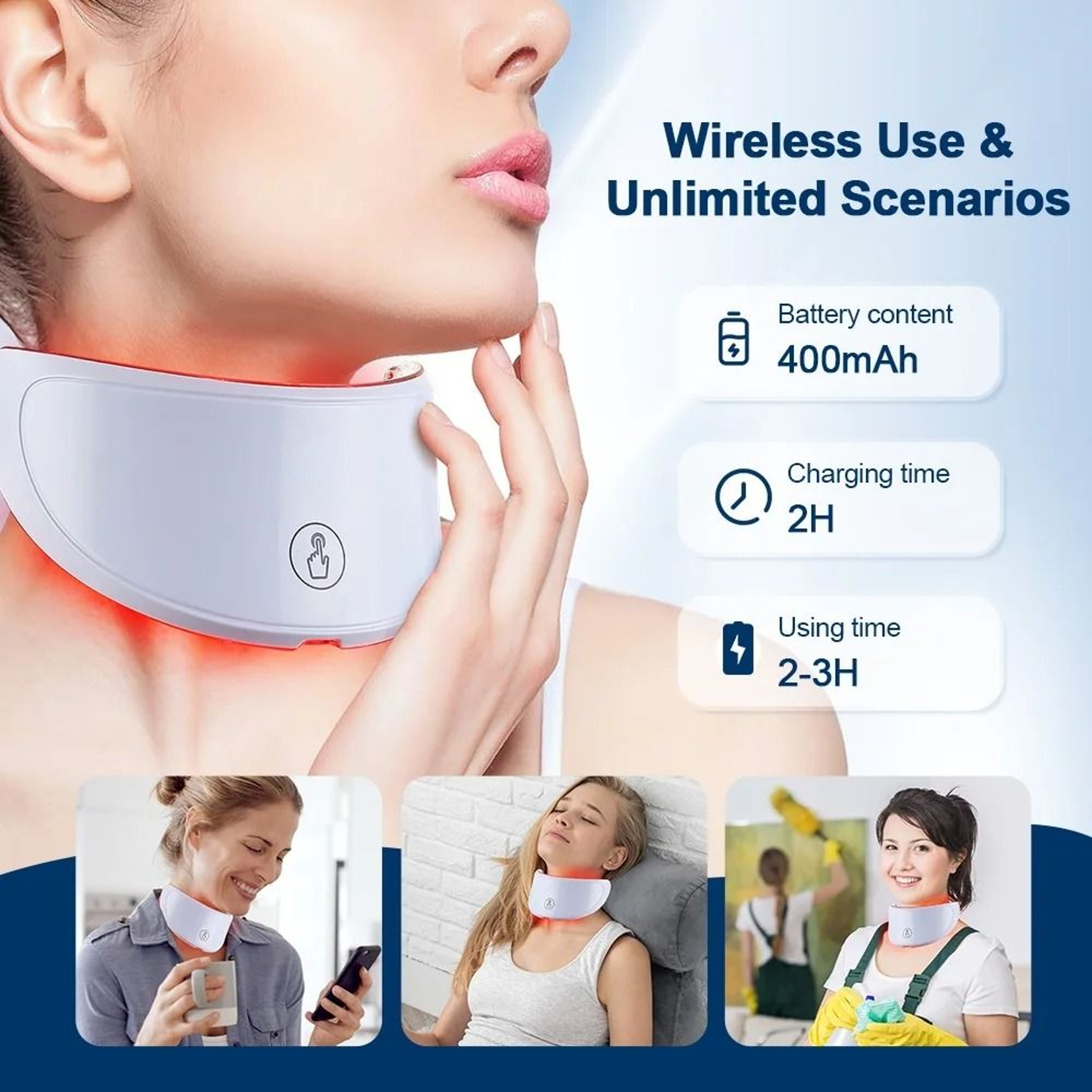 Multi Spectrum 7 Color LED Neck Beauty Mask 5