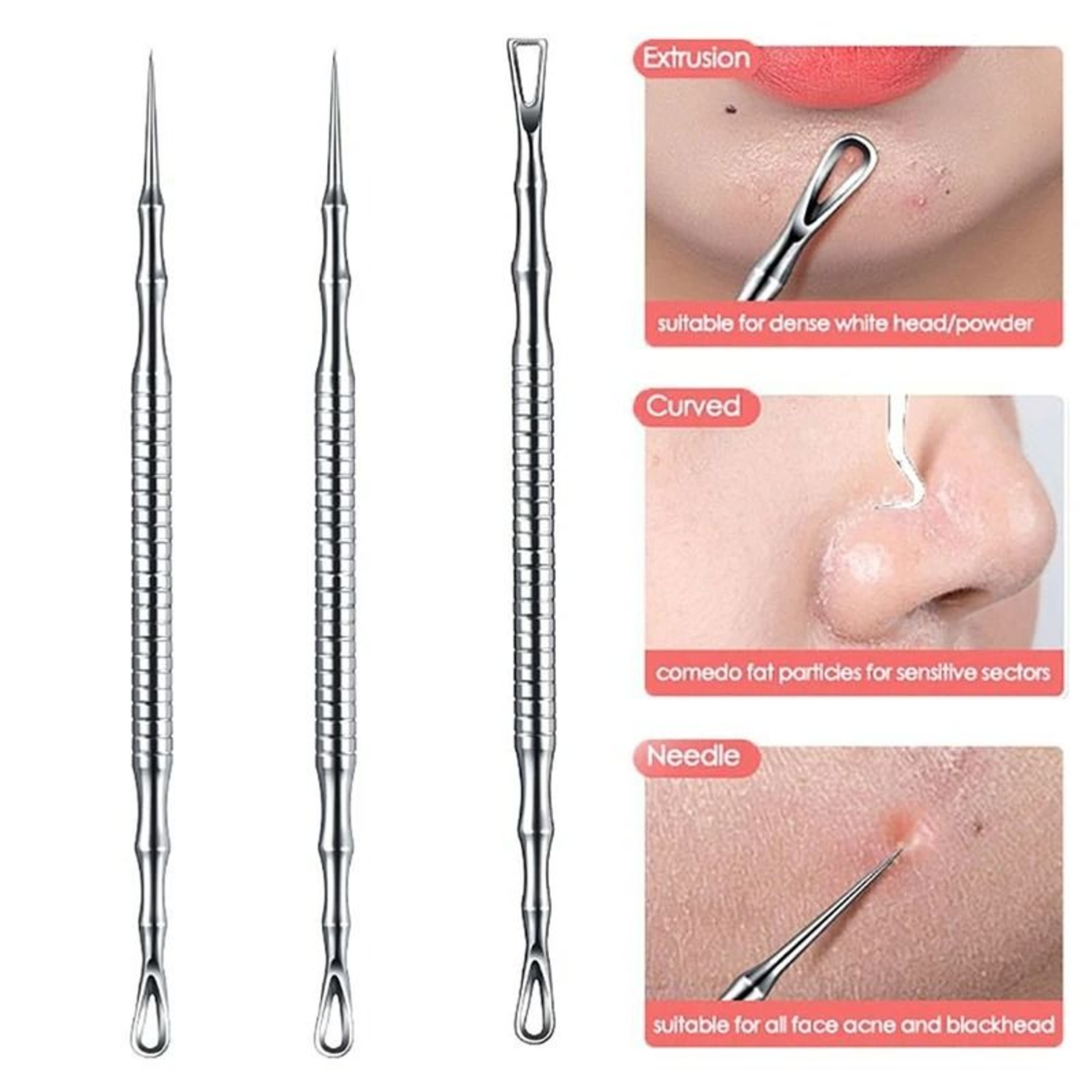Professional Stainless Steel Milia Extractor And Blemish Removal Needle 2