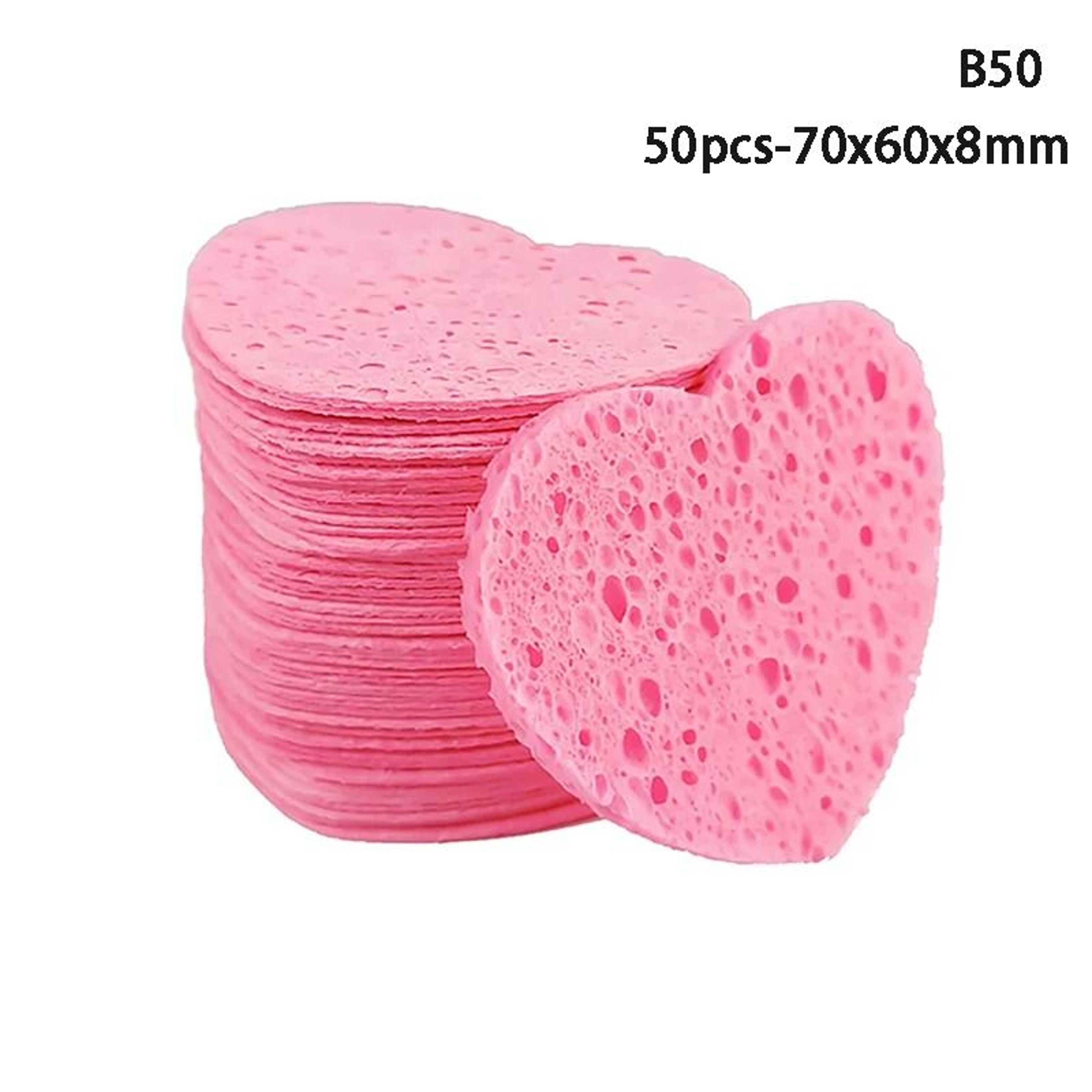 Heart Shaped Compressed Natural Wood Pulp Cellulose Facial Sponge Set 9