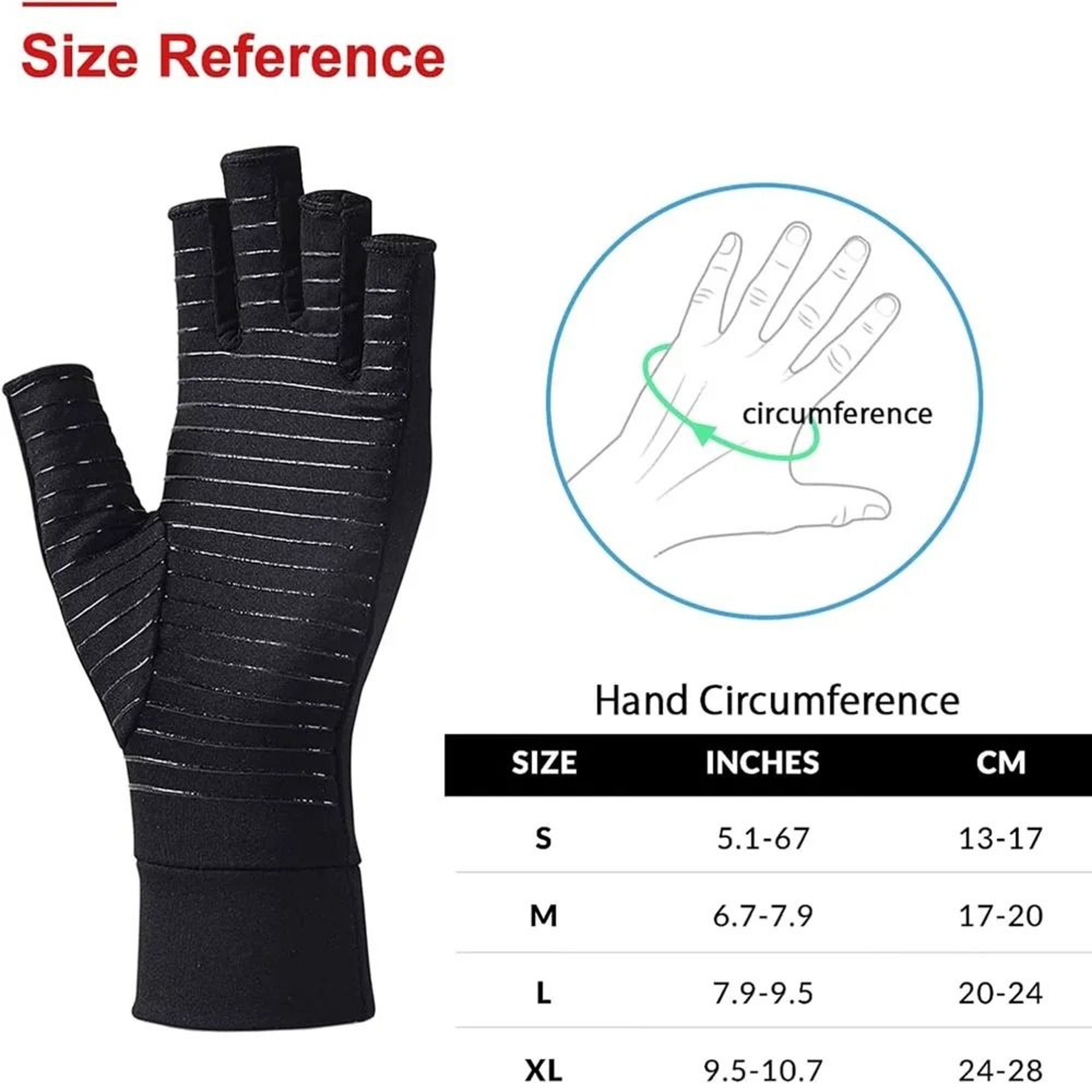CopperInfused FullFinger Arthritis Compression Gloves 1