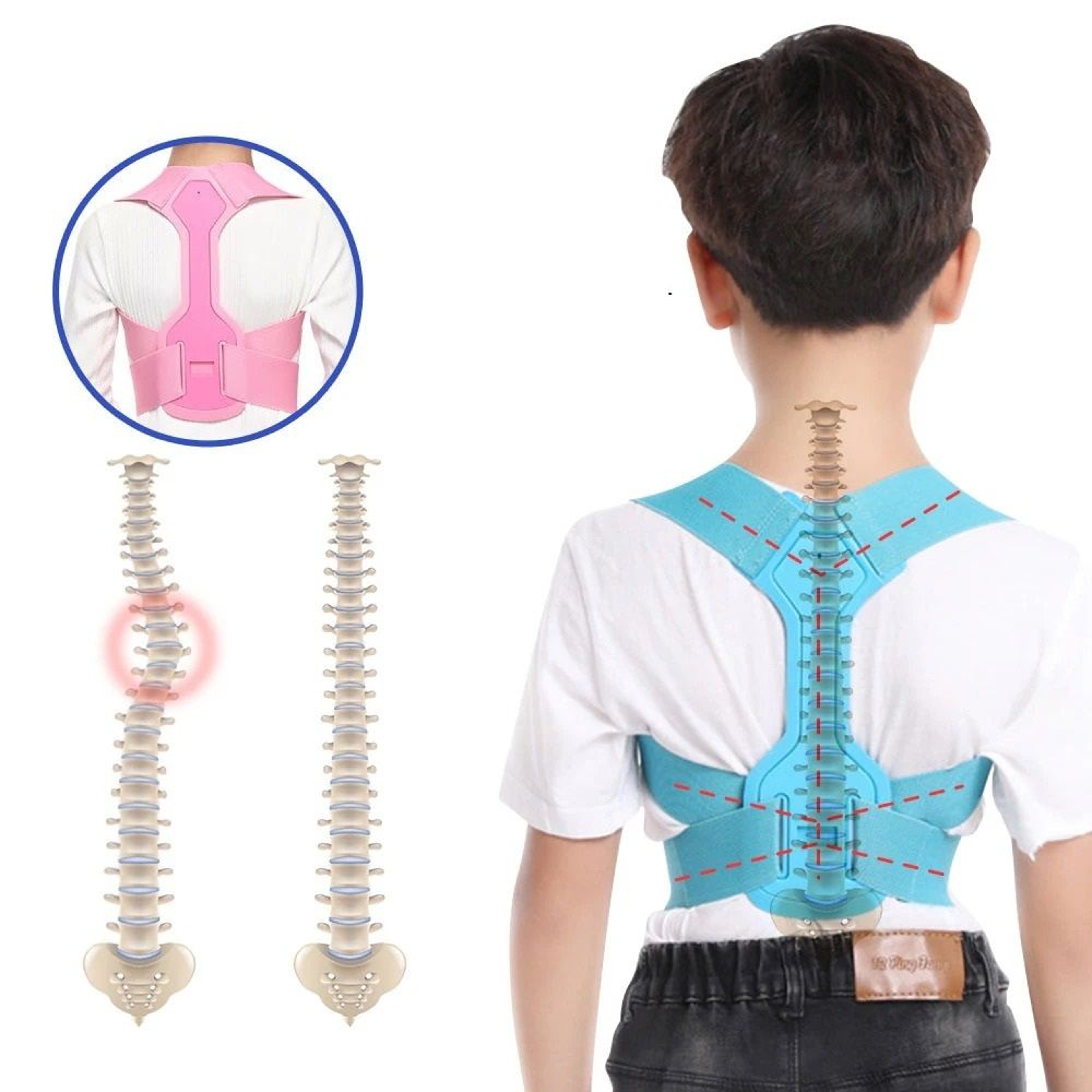 Children Adjustable Posture Corrector And Shoulder Support Belt 0