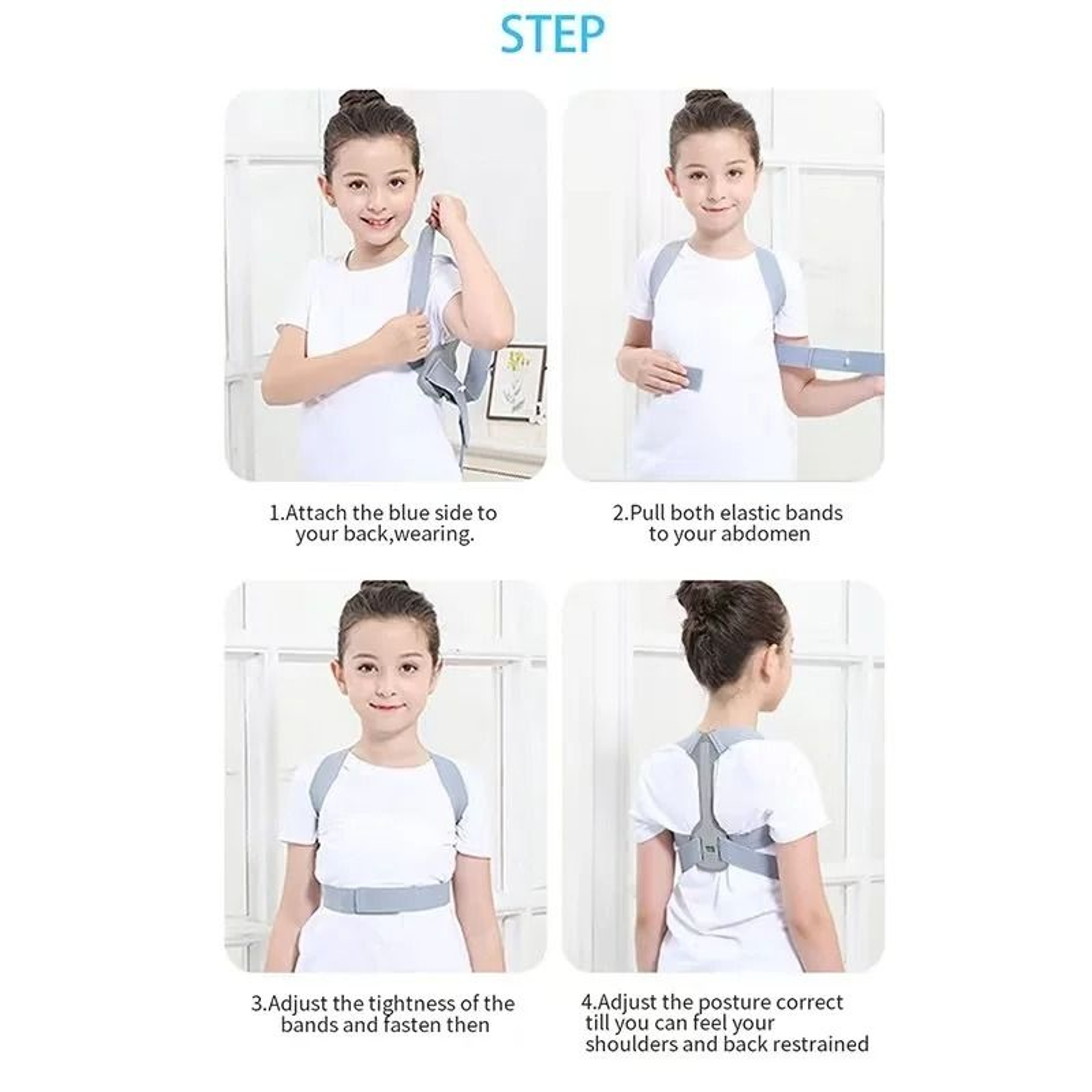 Children Adjustable Posture Corrector And Shoulder Support Belt 5