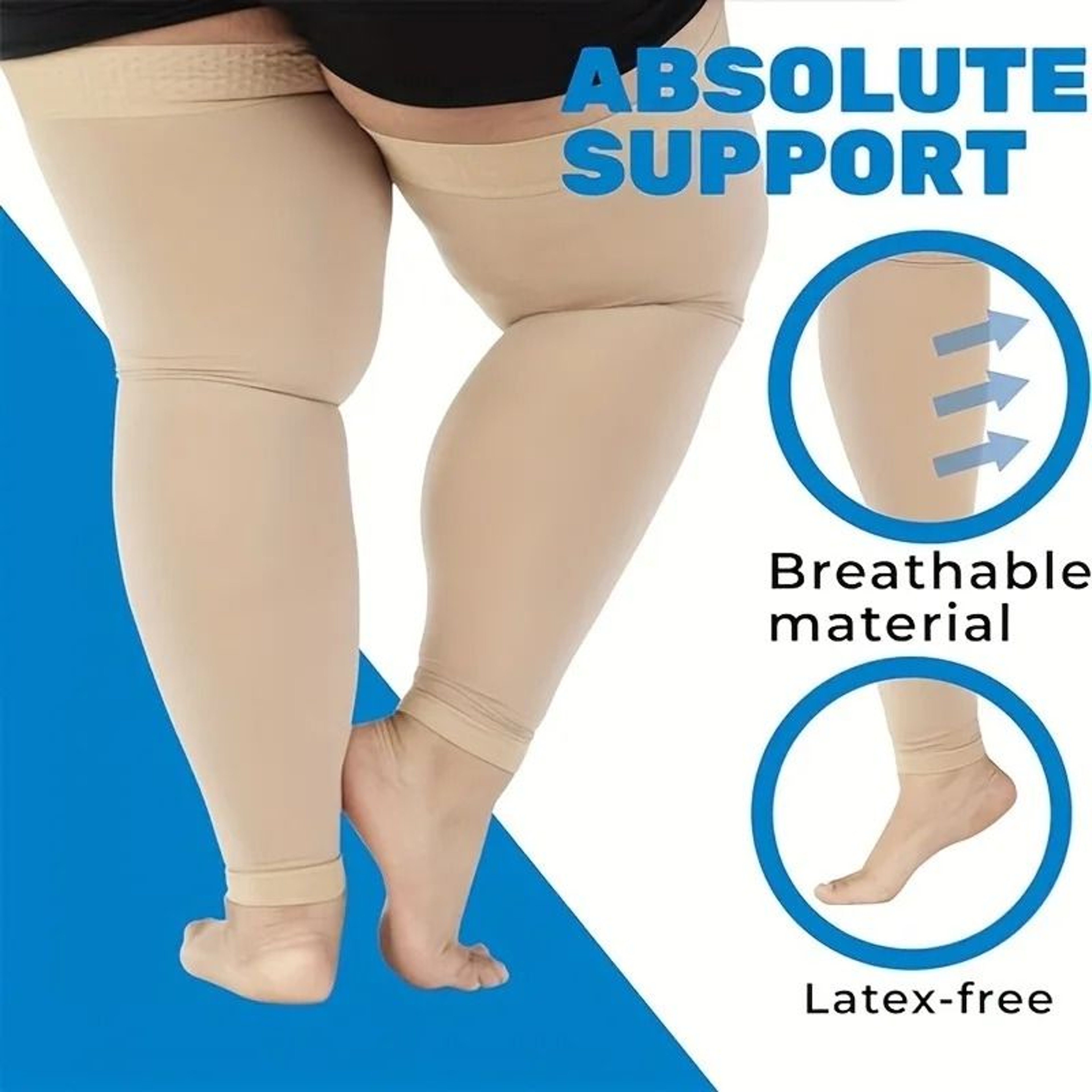 Premium Oversized Sports Compression Socks In Knee High And Three Quarter Length 2