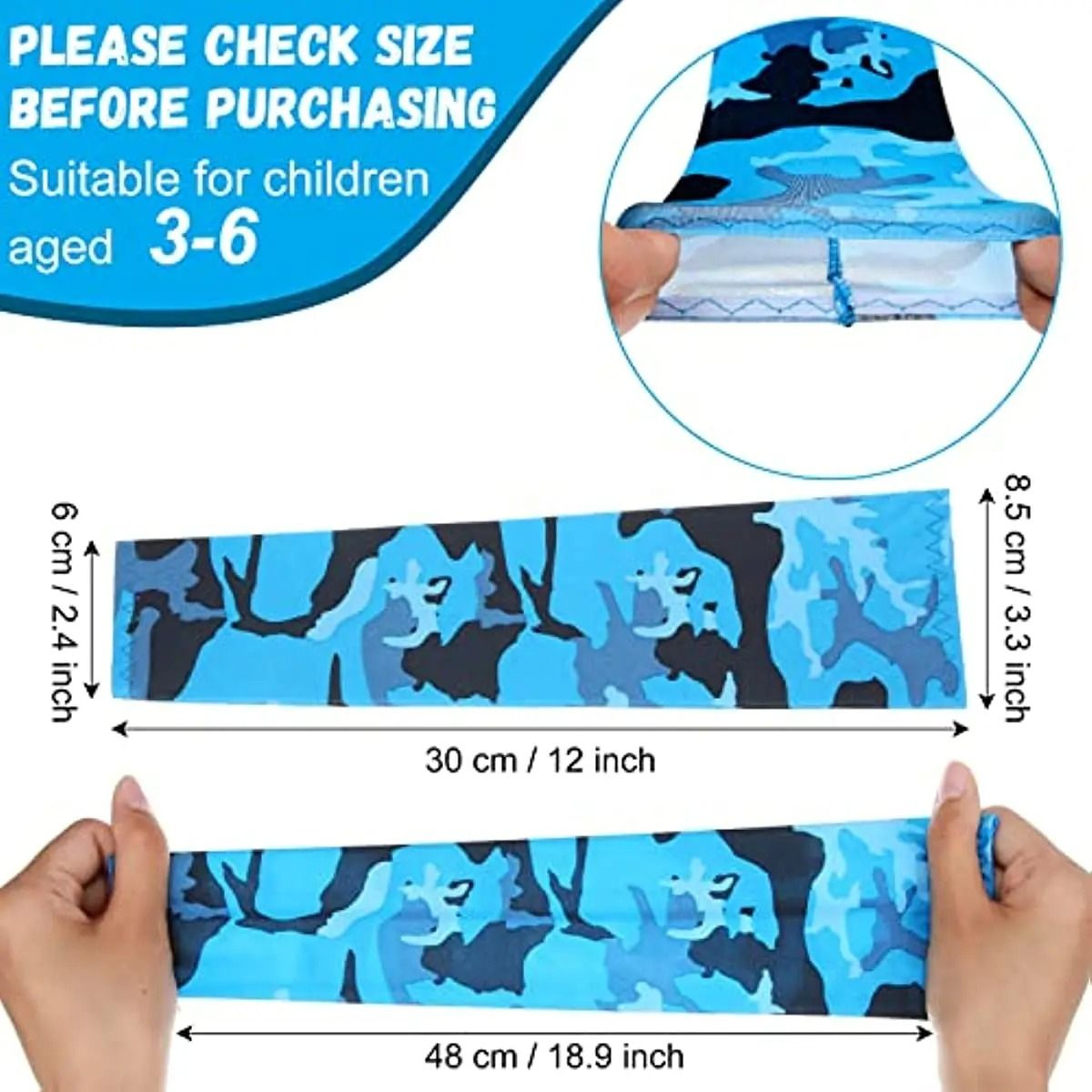 Premium Kids Sports Cooling Arm Sleeves Cover with UV Sun Protection for 5 to 12 Years Girls Boys One Pair Two Pieces – view 1