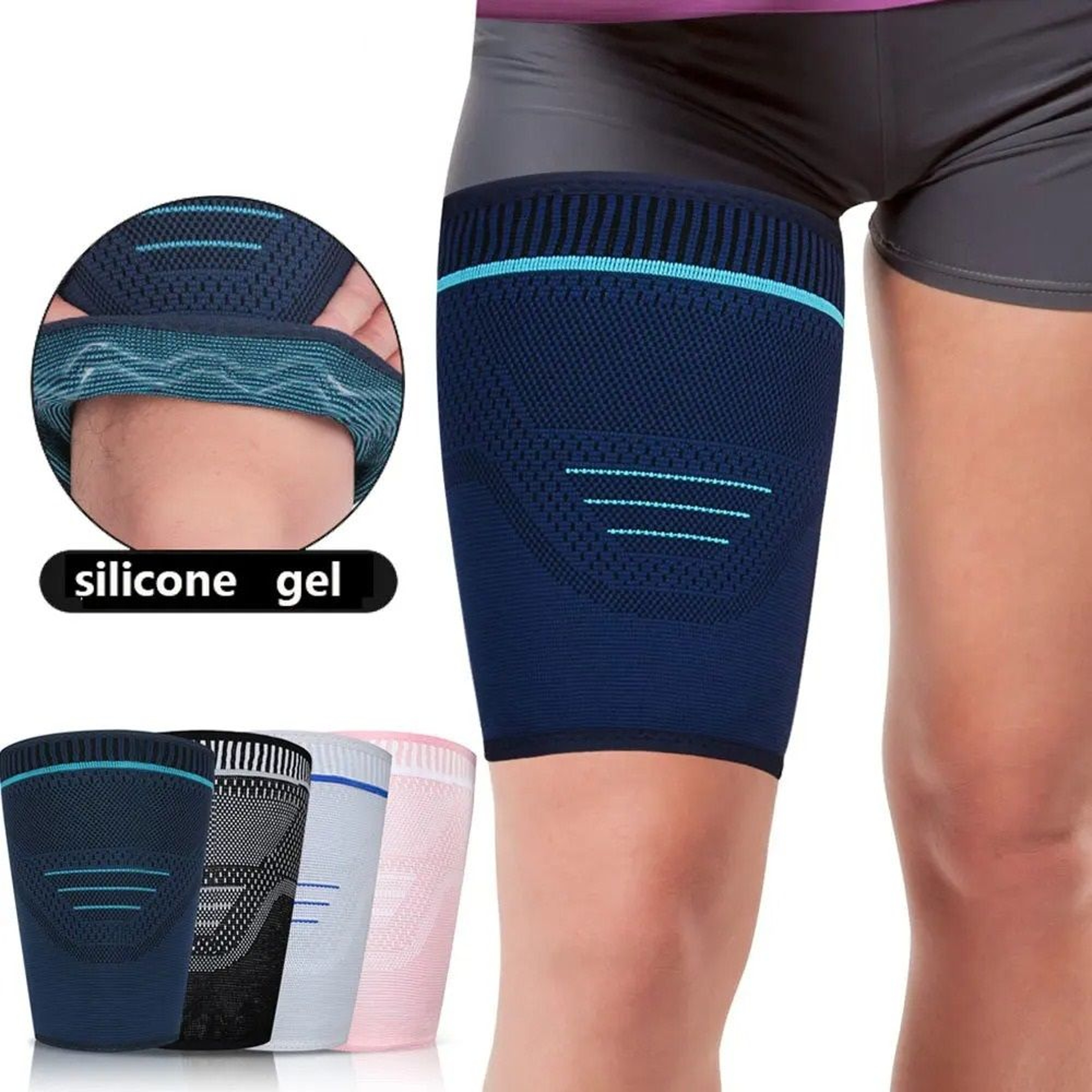 Premium Upper Leg Thigh Compression Sleeve For Quad And Hamstring Support 0