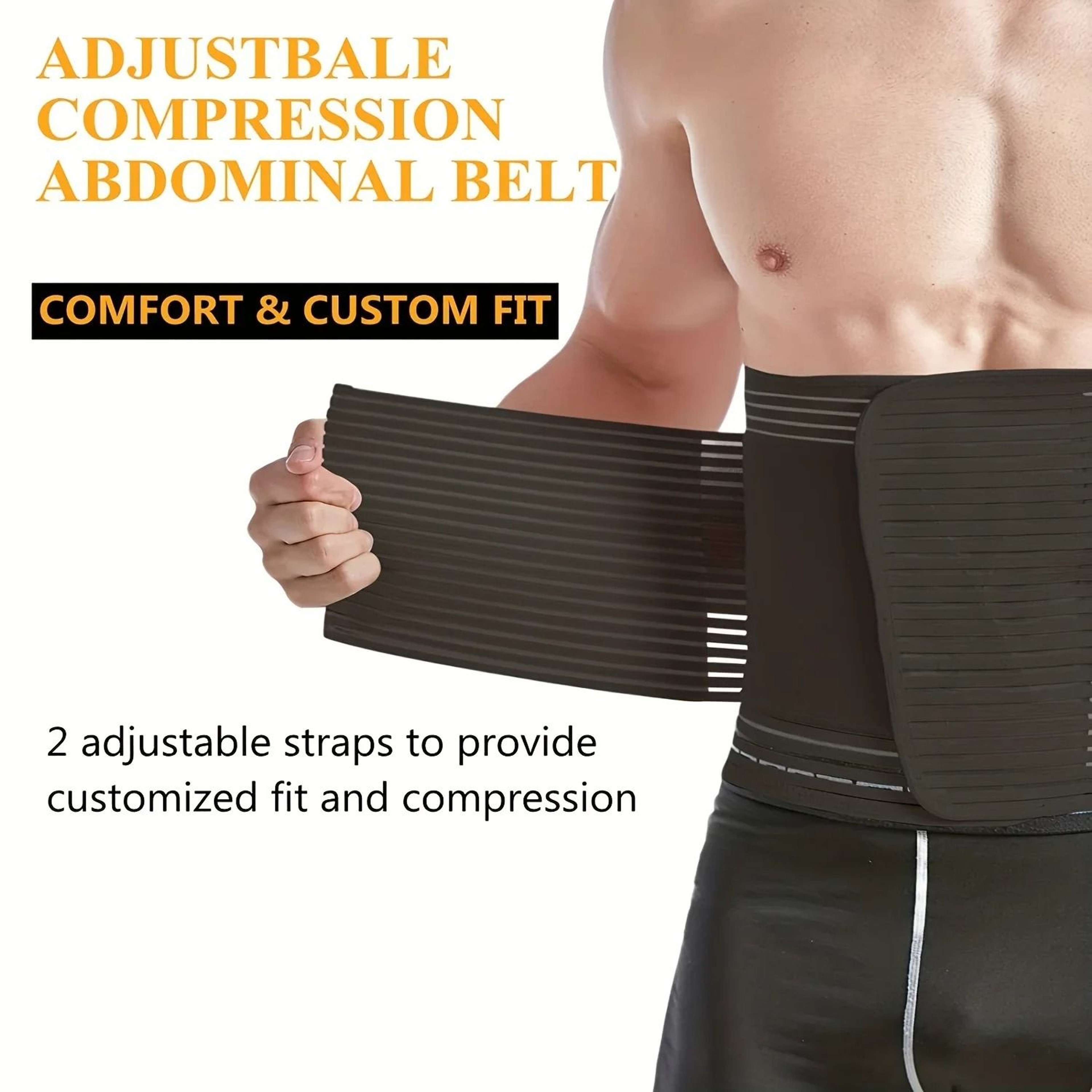 Premium Post Surgery Abdominal Binder And Adjustable Hernia Support Belt 3