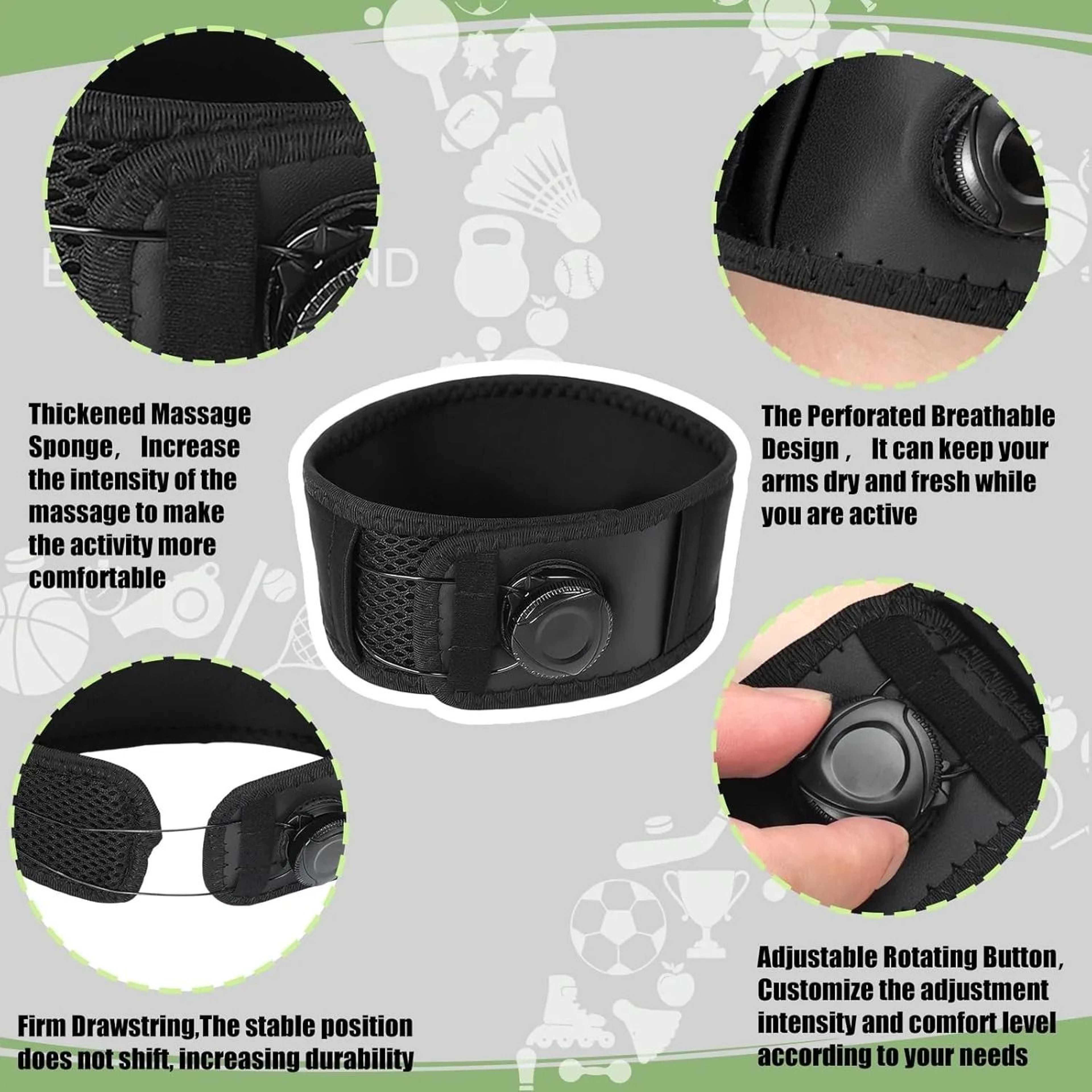Premium Tennis Elbow Brace With Adjustable Mechanical Micro Dial Tension Control 2