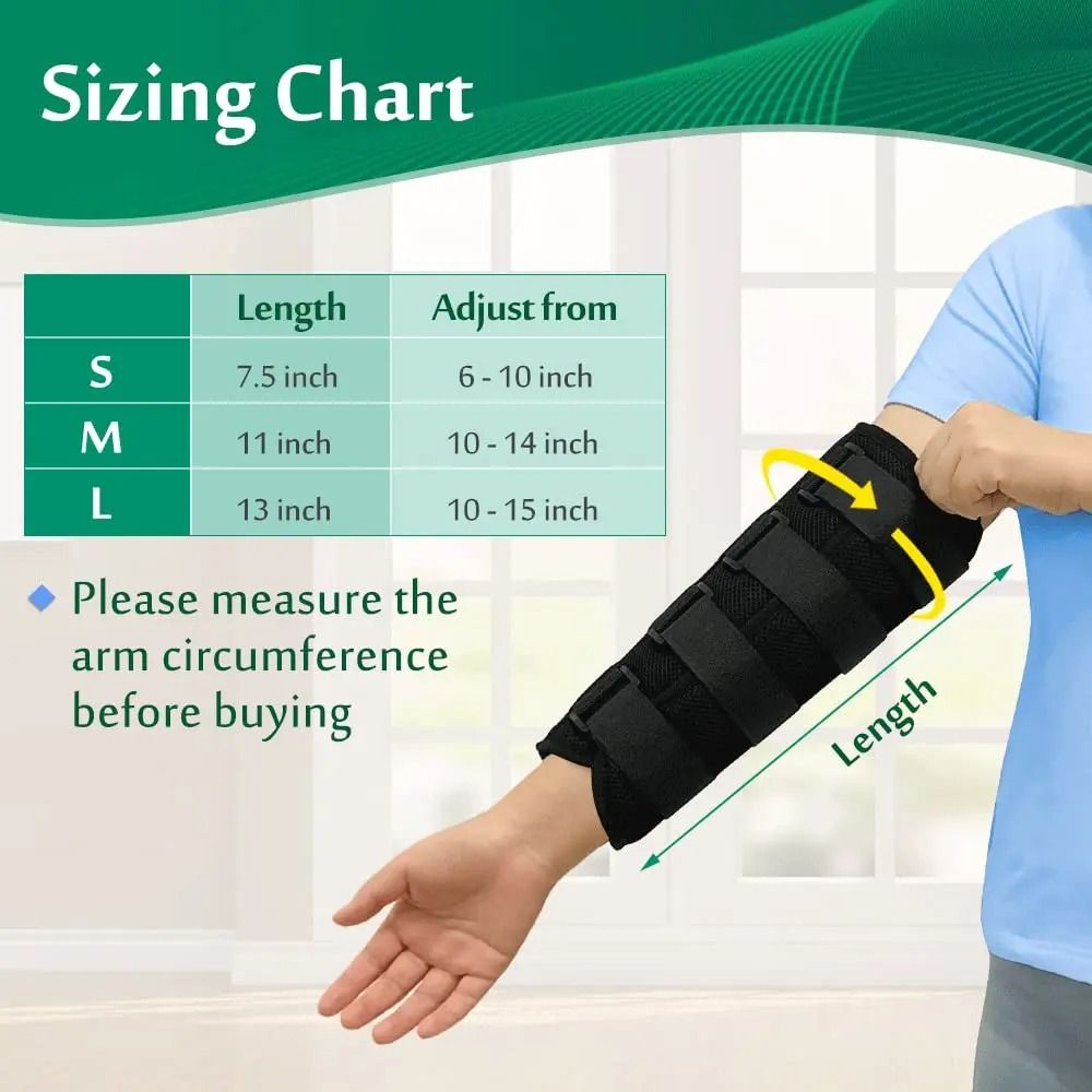 Advanced Elbow Splint and Rigid Cubital Tunnel Immobilization Brace for Night Sleep Support – view 1