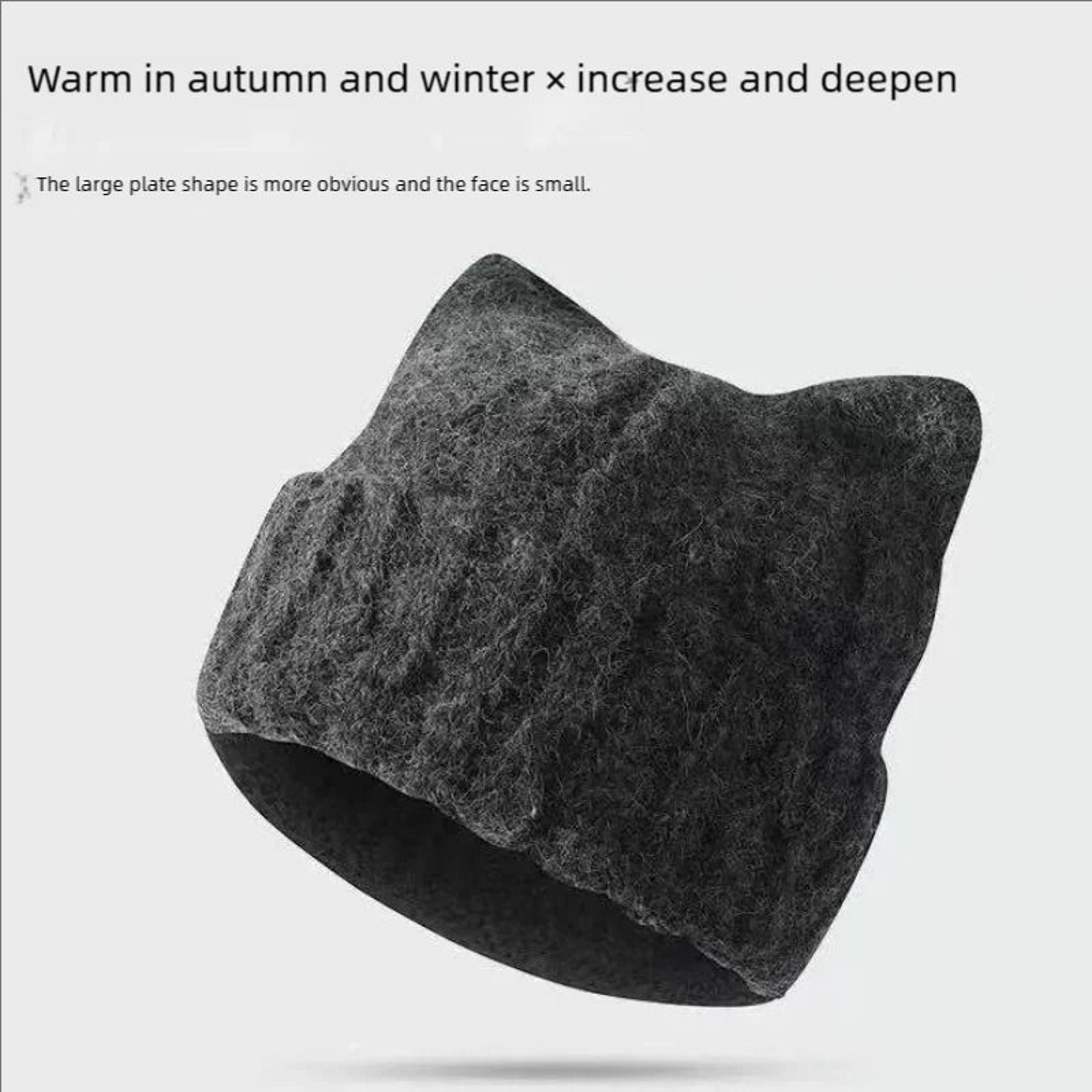 Cat Ear Beanie Winter Hat Warm Knitted Cap With Windproof Thickened Design 0