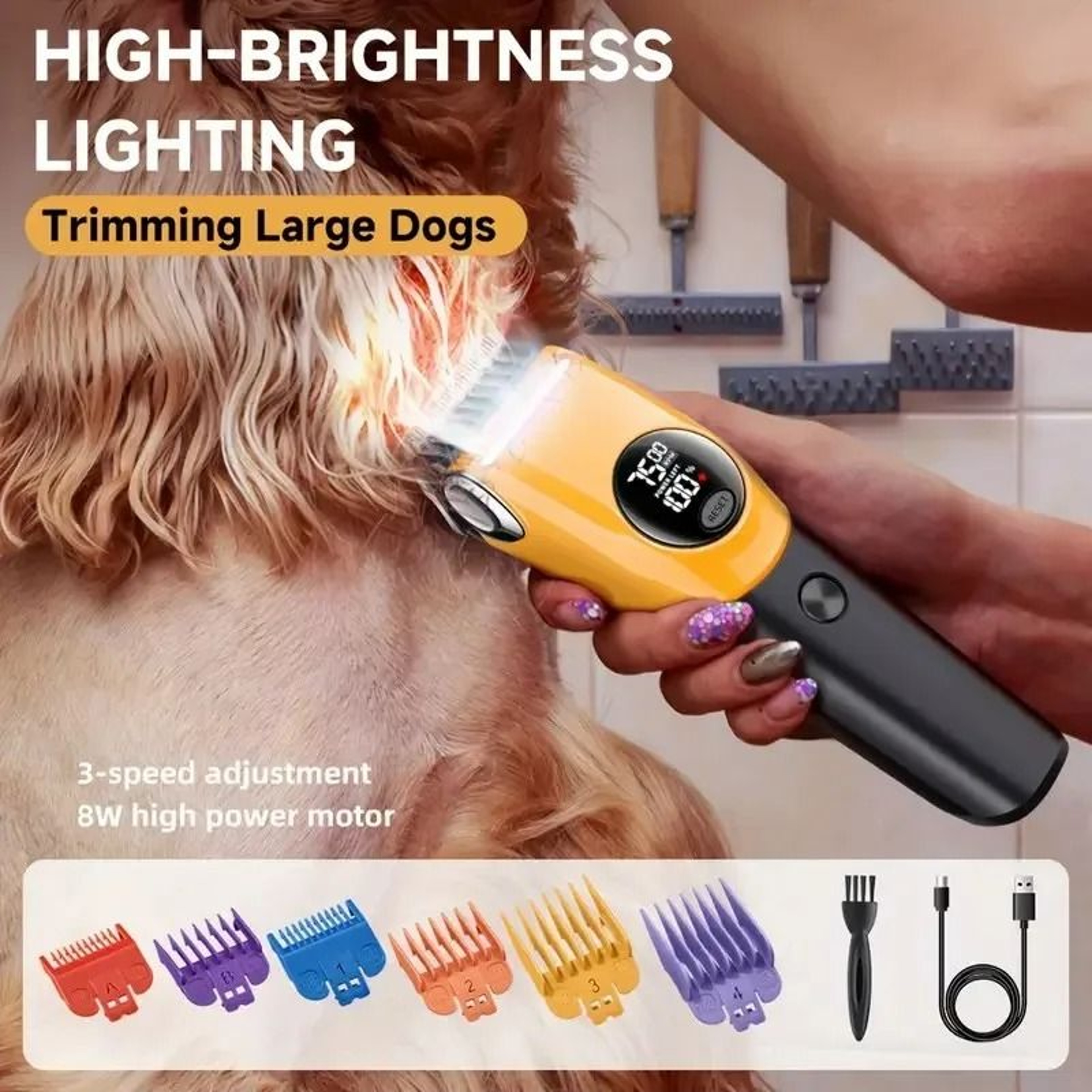 Professional Electric Pet Clipper And LowNoise Grooming Hair Trimmer 0