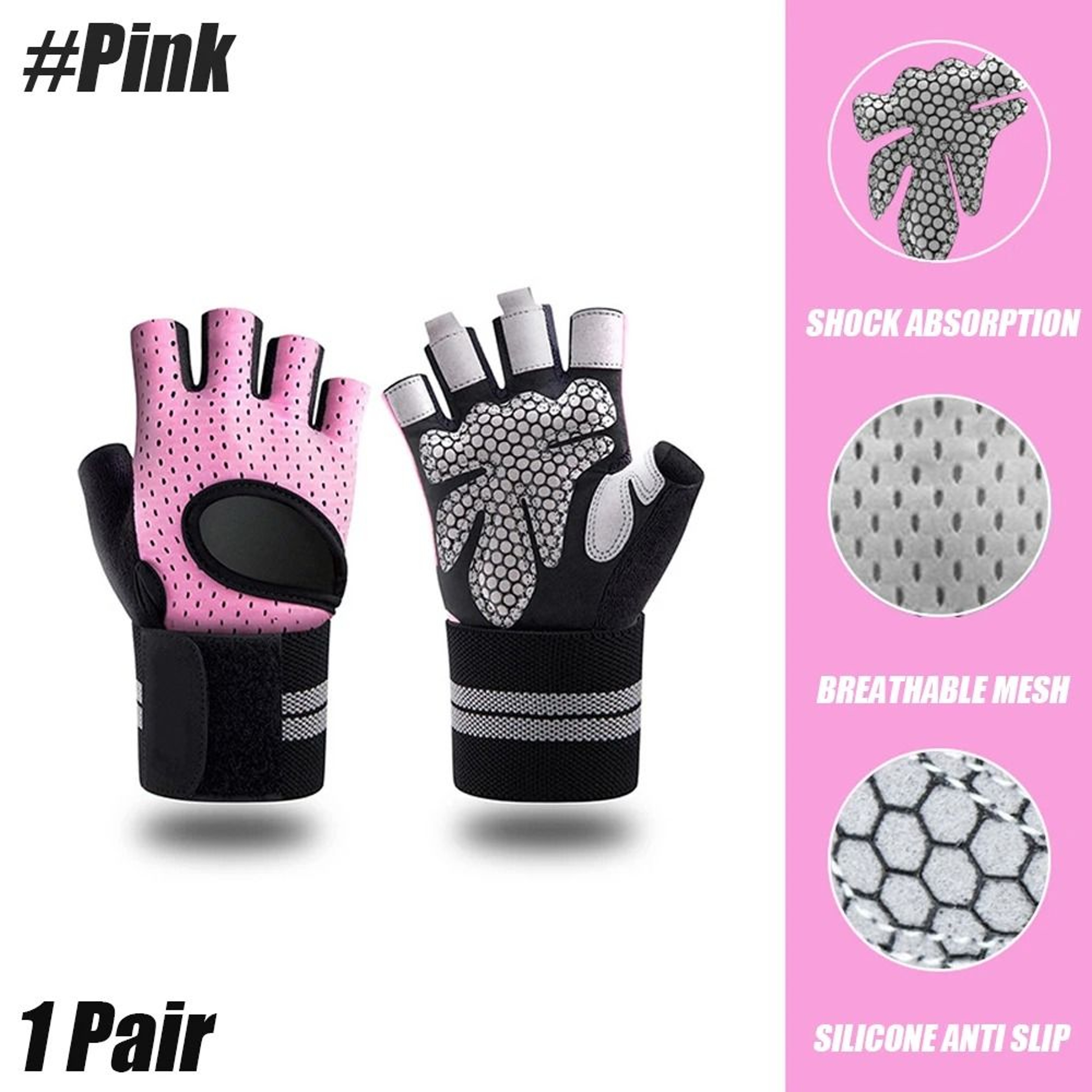 Weightlifting Gloves With Integrated Wrist Support Wraps 7