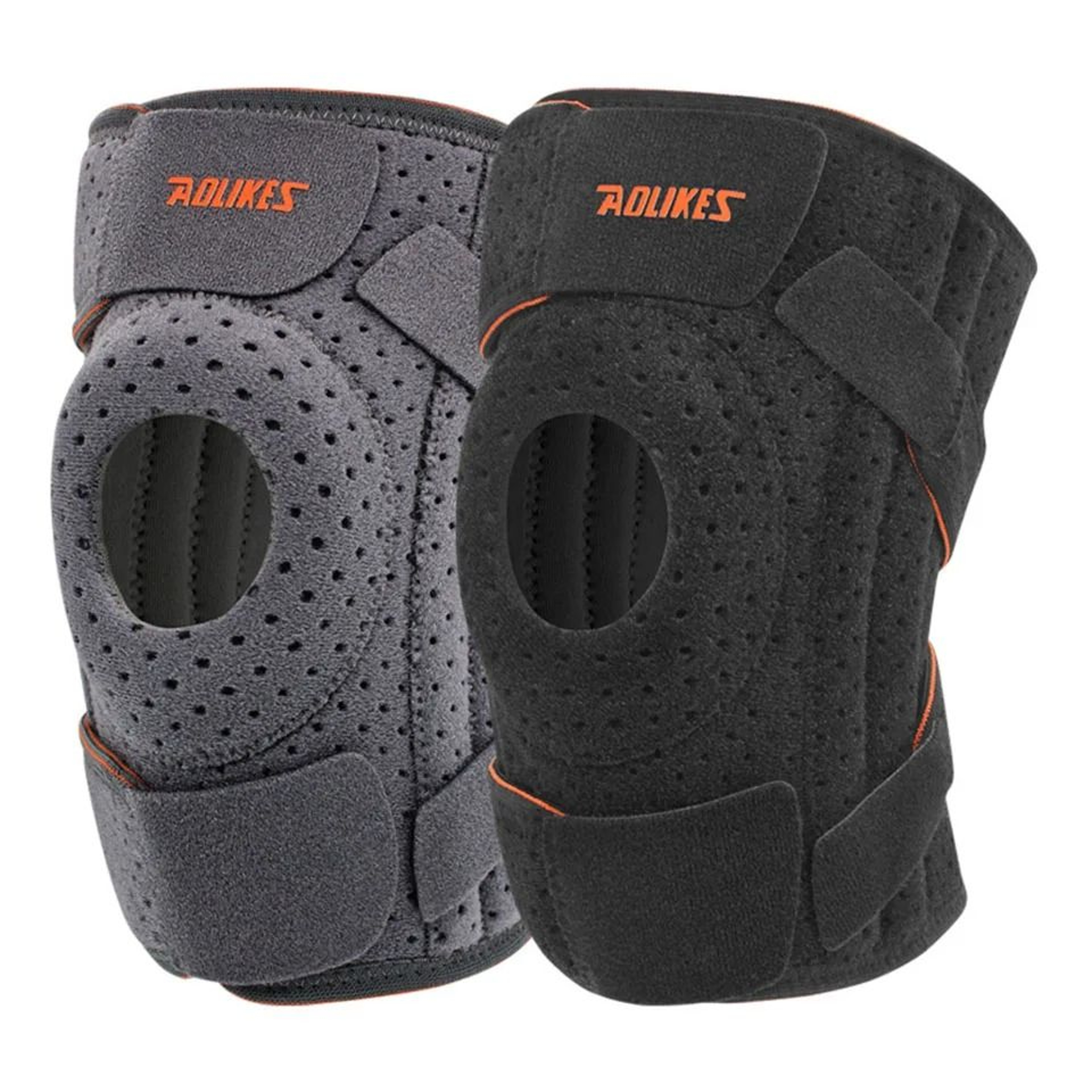 Protective Sports Knee Pads With Steel Support Springs  NonSlip Straps 0