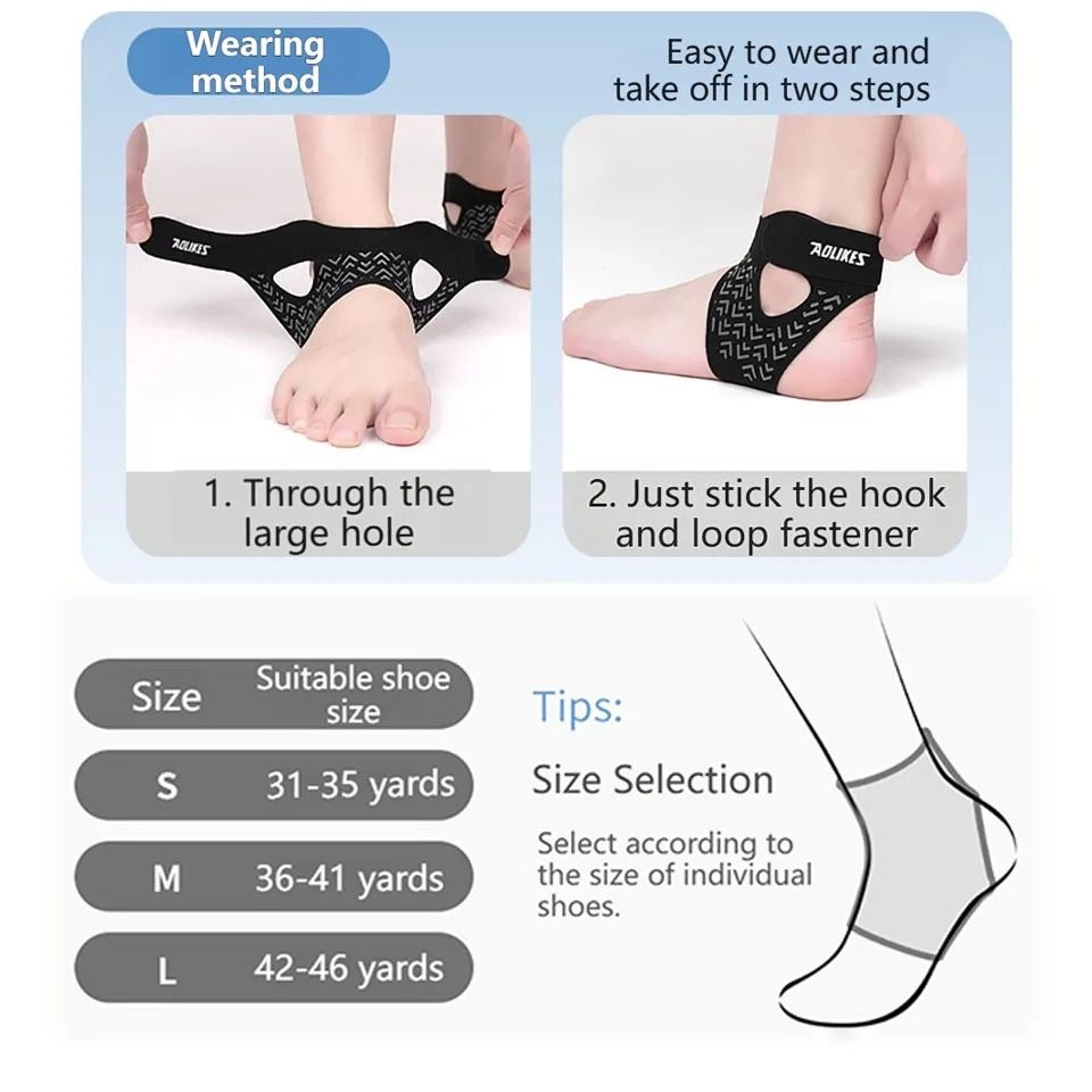 UltraThin Ankle Brace With BiDirectional Strap Compression 1