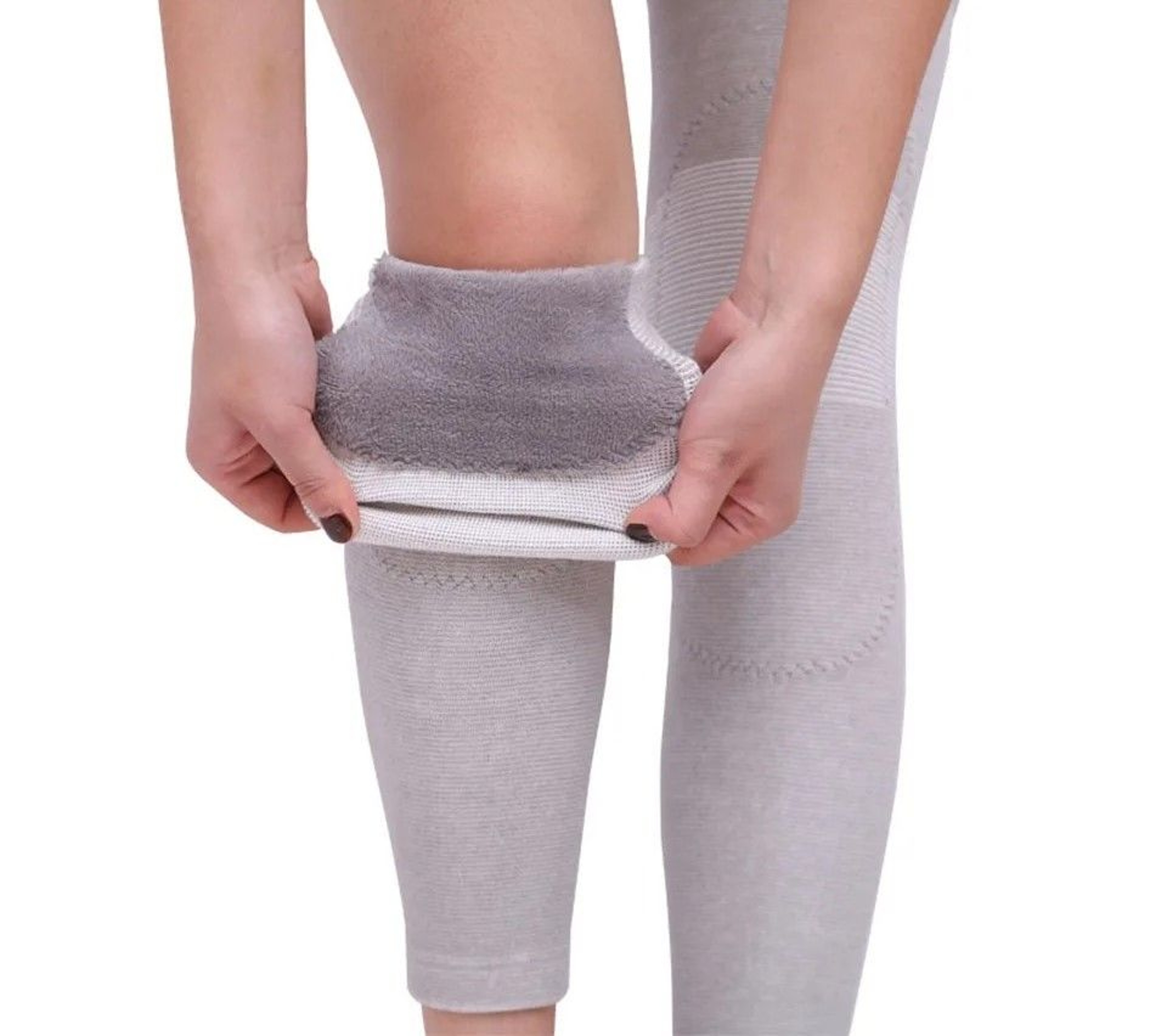 Long Plush Knee  Calf Warmth Sleeves For Arthritis  Joint Relief 0