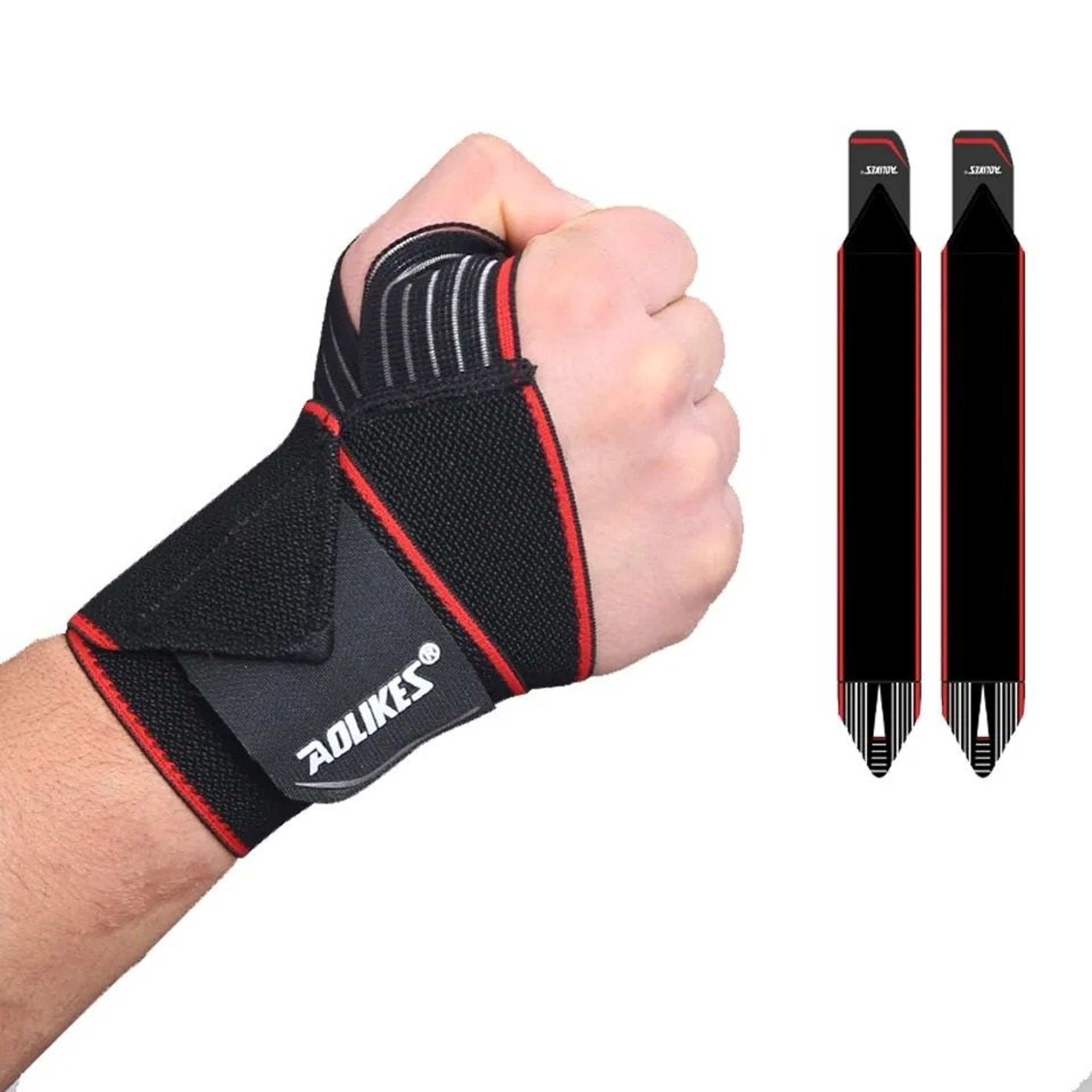 Wrist Brace Pair With Thumb Support  Compression Straps 10