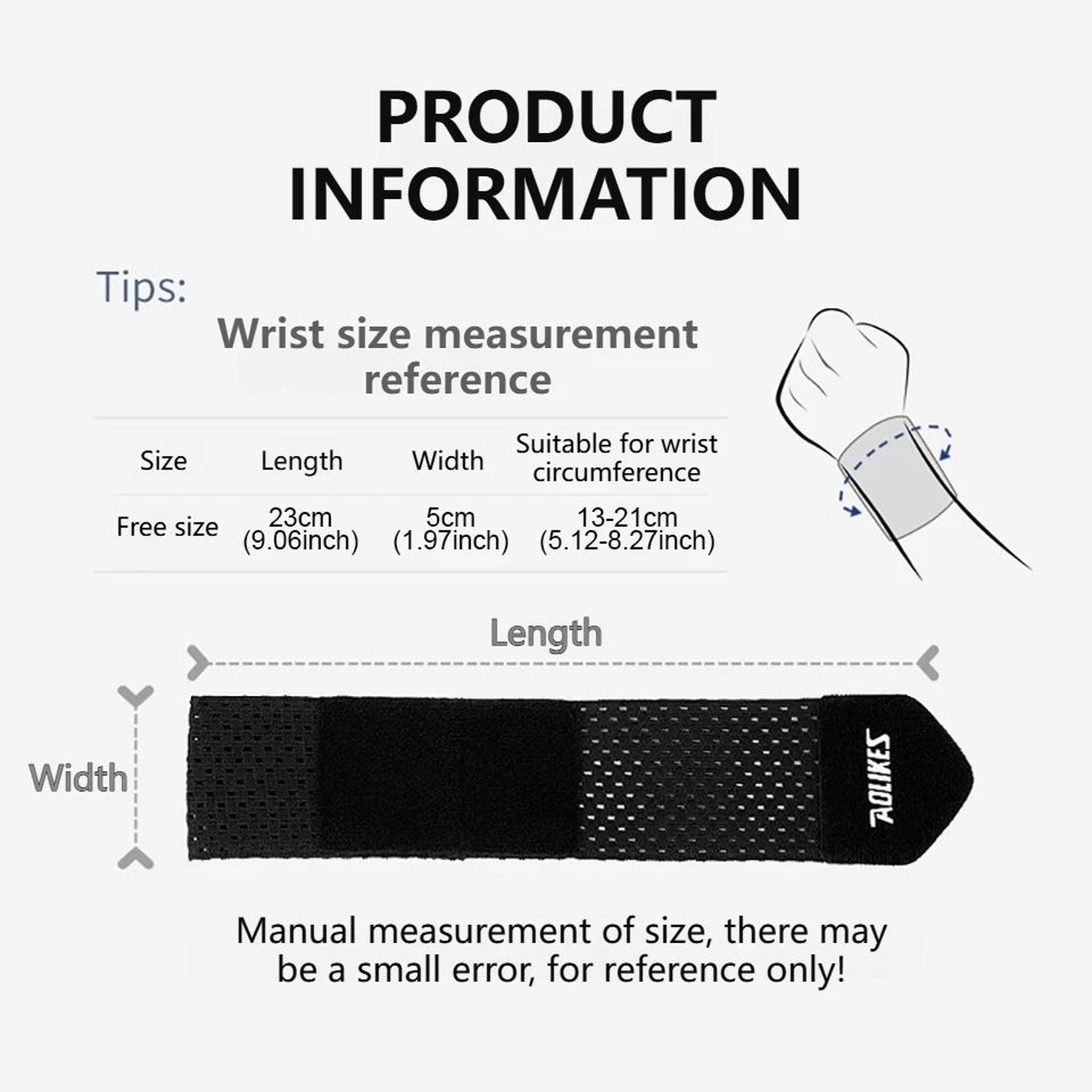 Elastic Adjustable Compression Wrist Support Wrap 1