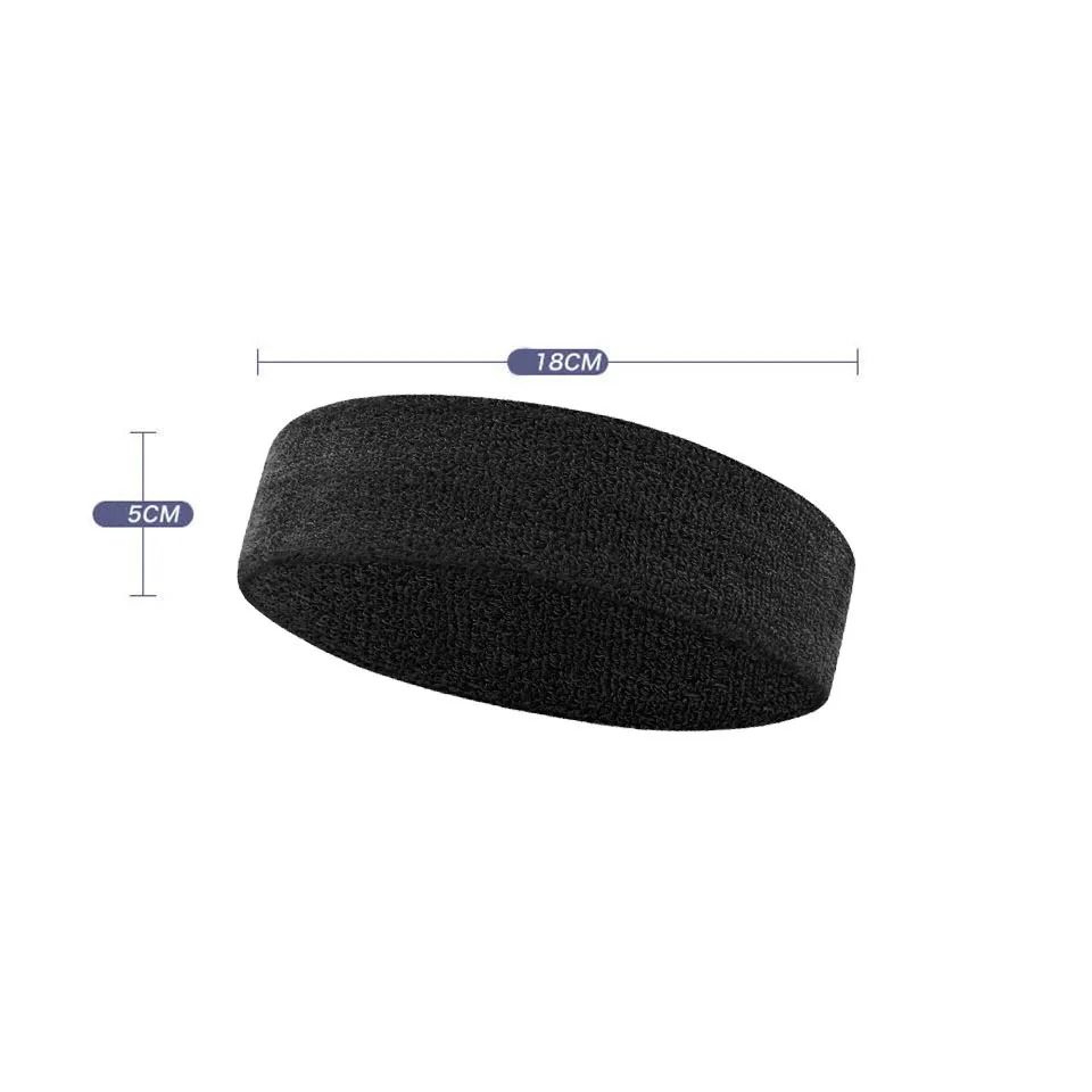 3Pack Elastic Cotton Terry Cloth Athletic Headband Sweatbands 1