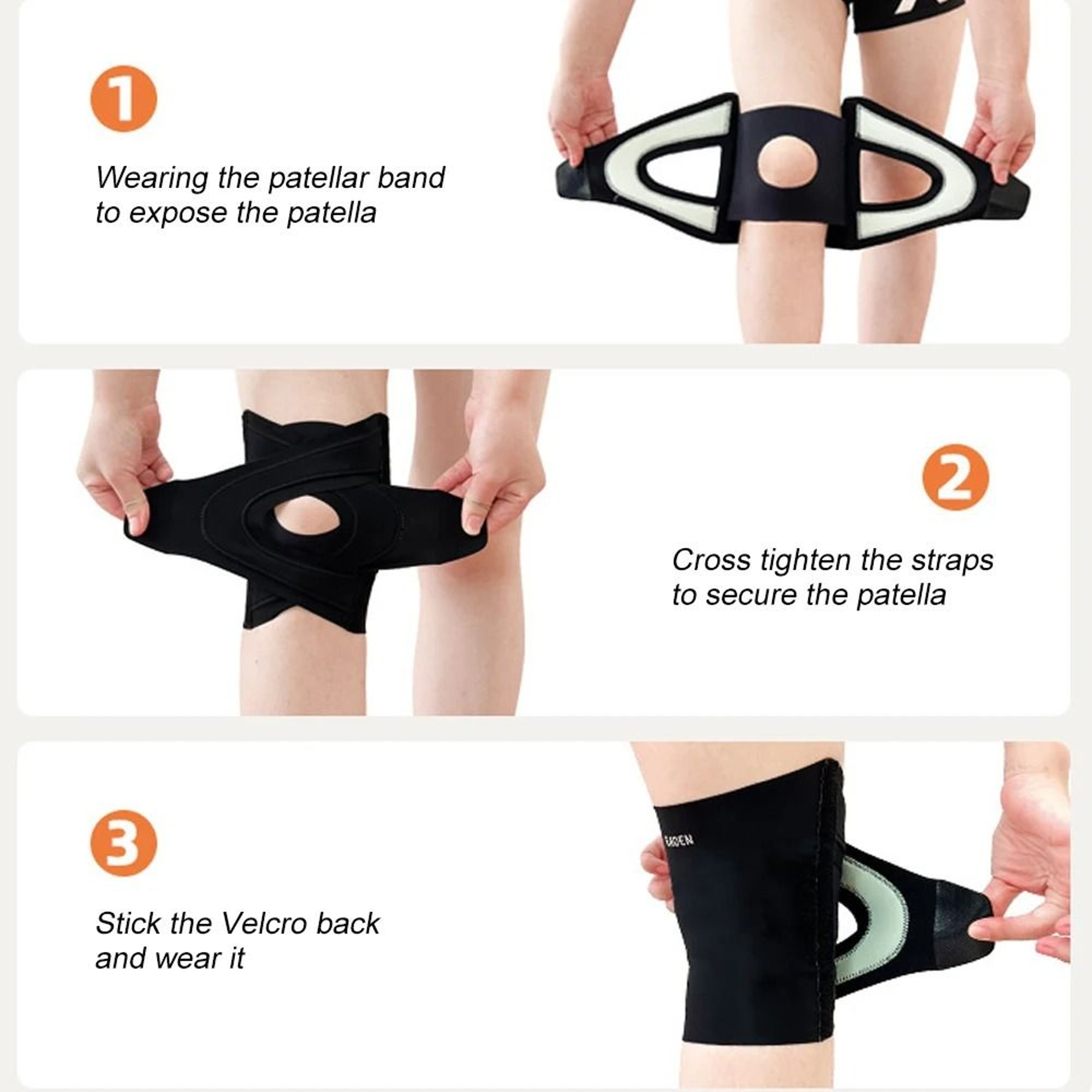 Professional Knee Brace With Dual Side Stabilizers  Adjustable Straps 3