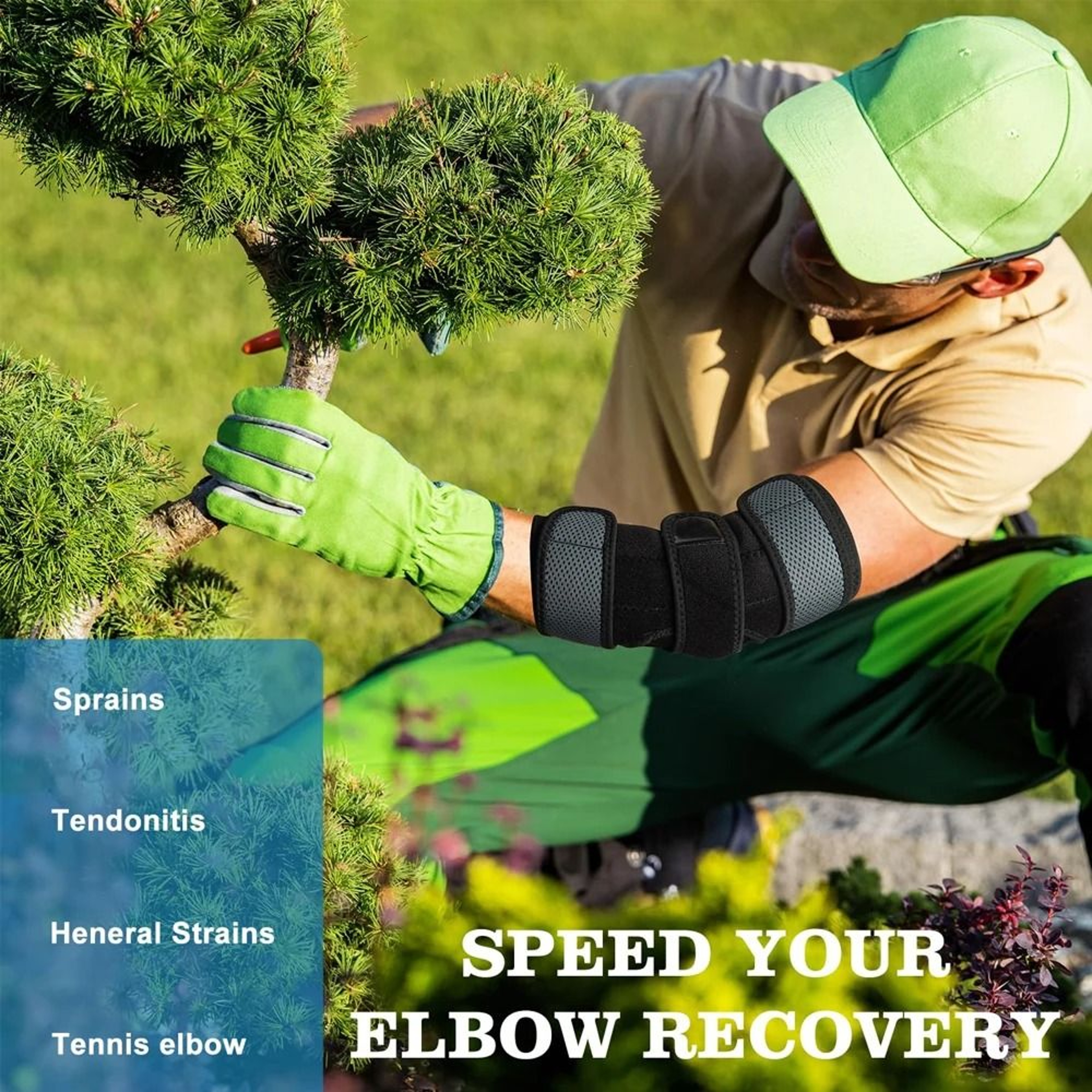 1Piece Adjustable Elbow Brace With Removable Splints For Cubital Tunnel  Tennis Elbow 5