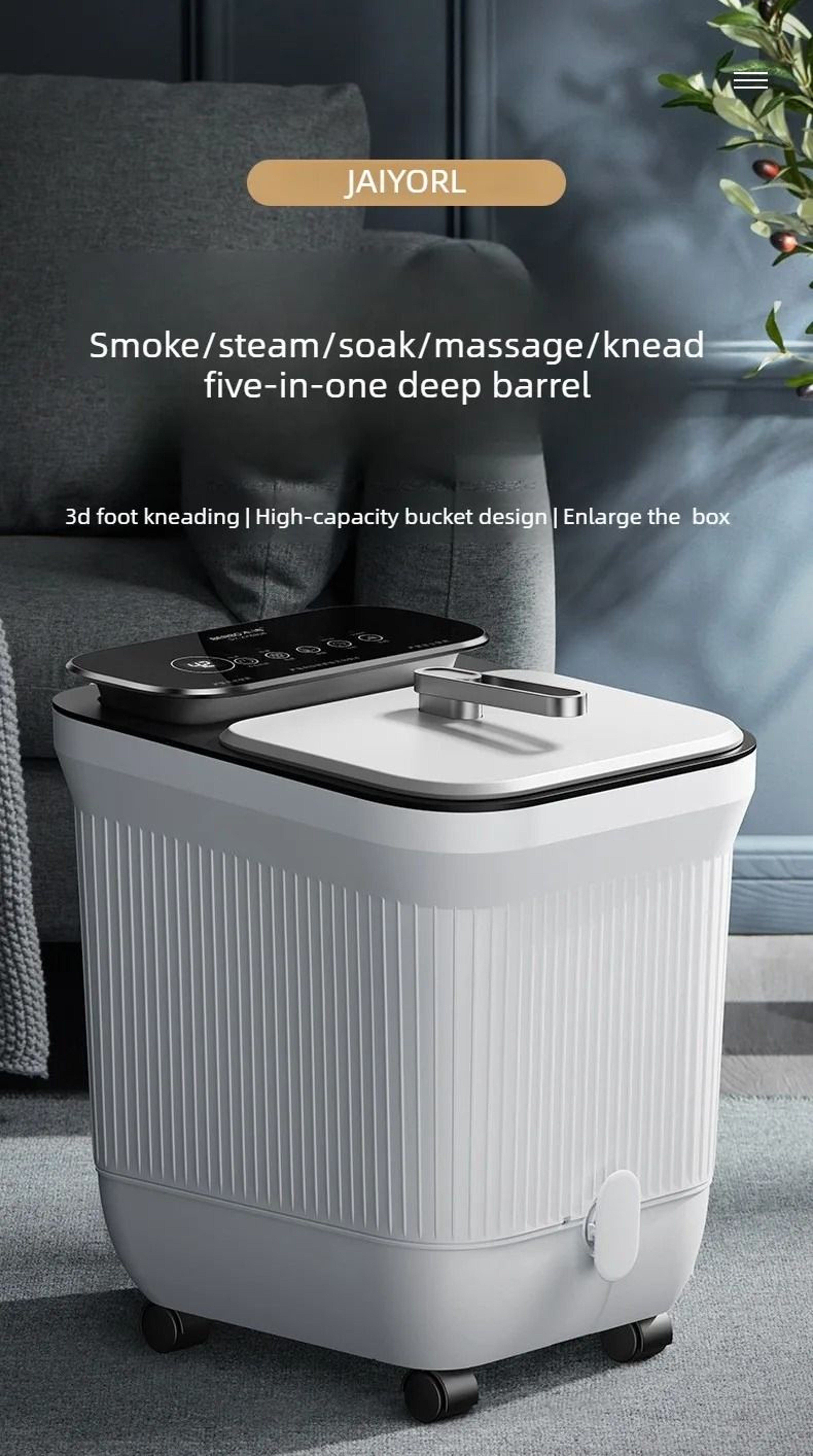 Electric Home Spa Foot Bath Basin With Heating Constant Temperature And Fully Automatic Massage 5