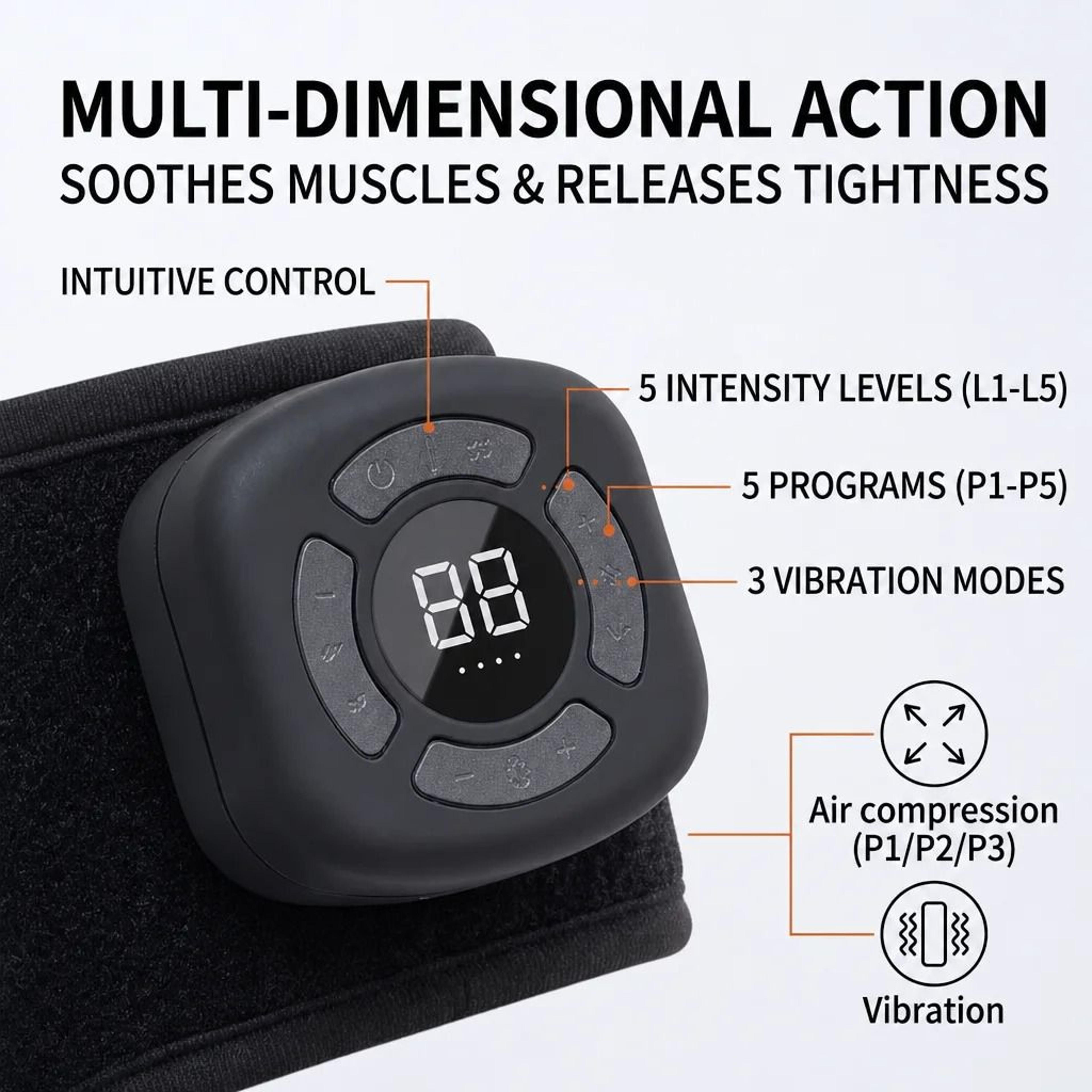 Rechargeable Cordless Ankle  Foot Air Compression Massager With Heat And Vibration 1