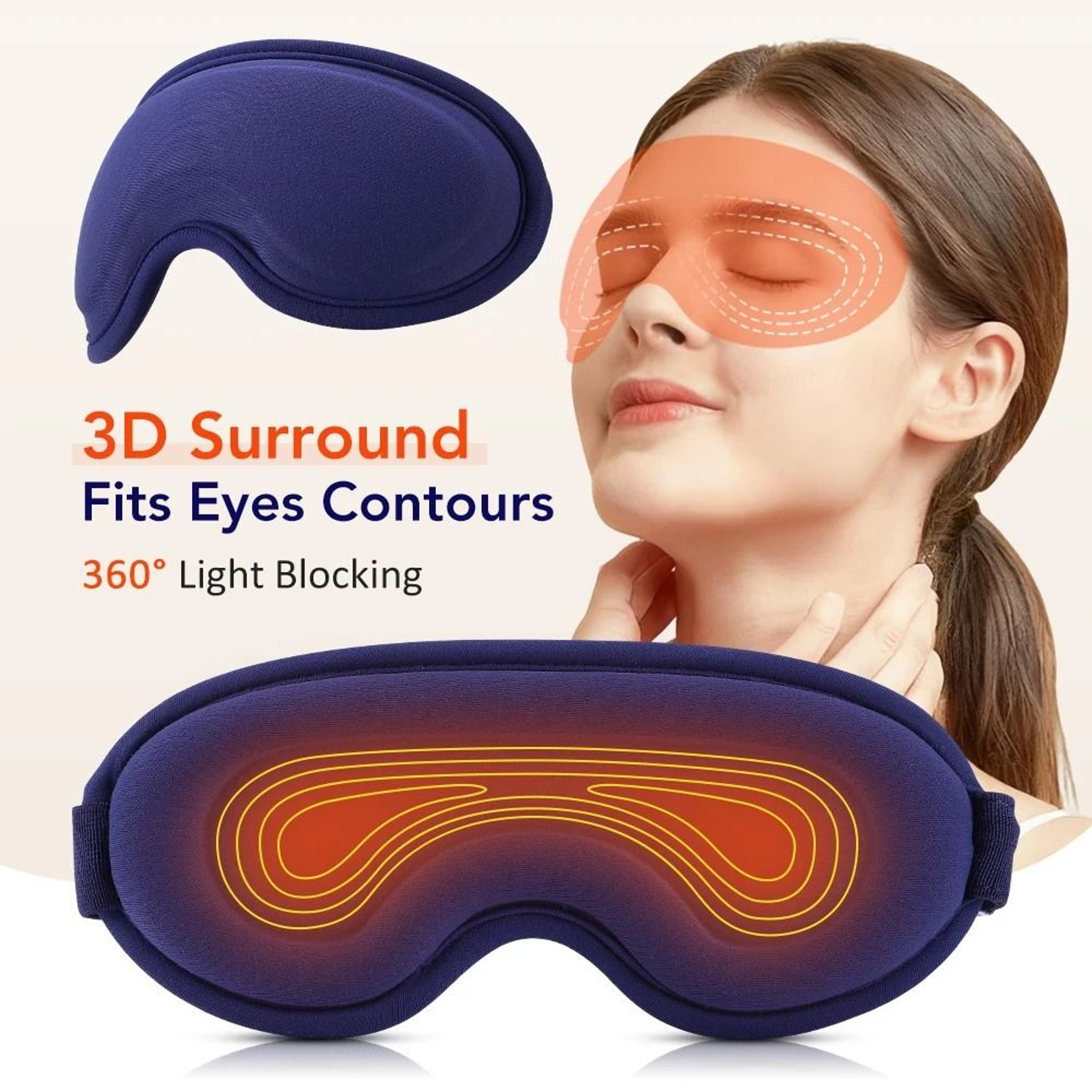 Electric Heated Vibration Eye Mask With 3 Temperature Levels For Eye Strain And Sleeping Relief 1
