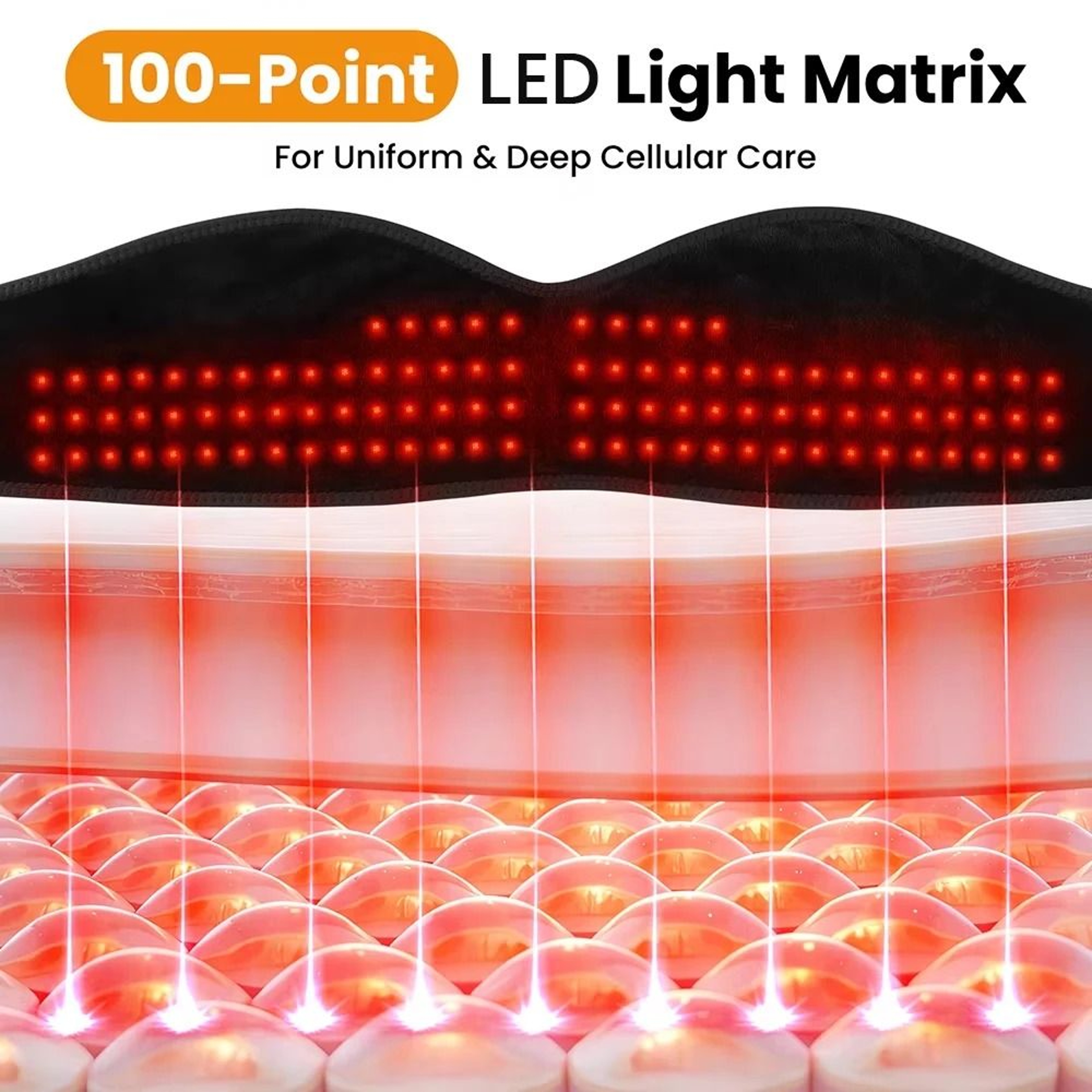 660nm LED Face And Body Mask With 100 LEDs Wireless 5000mAh Battery And Large 327Inch Panel 1