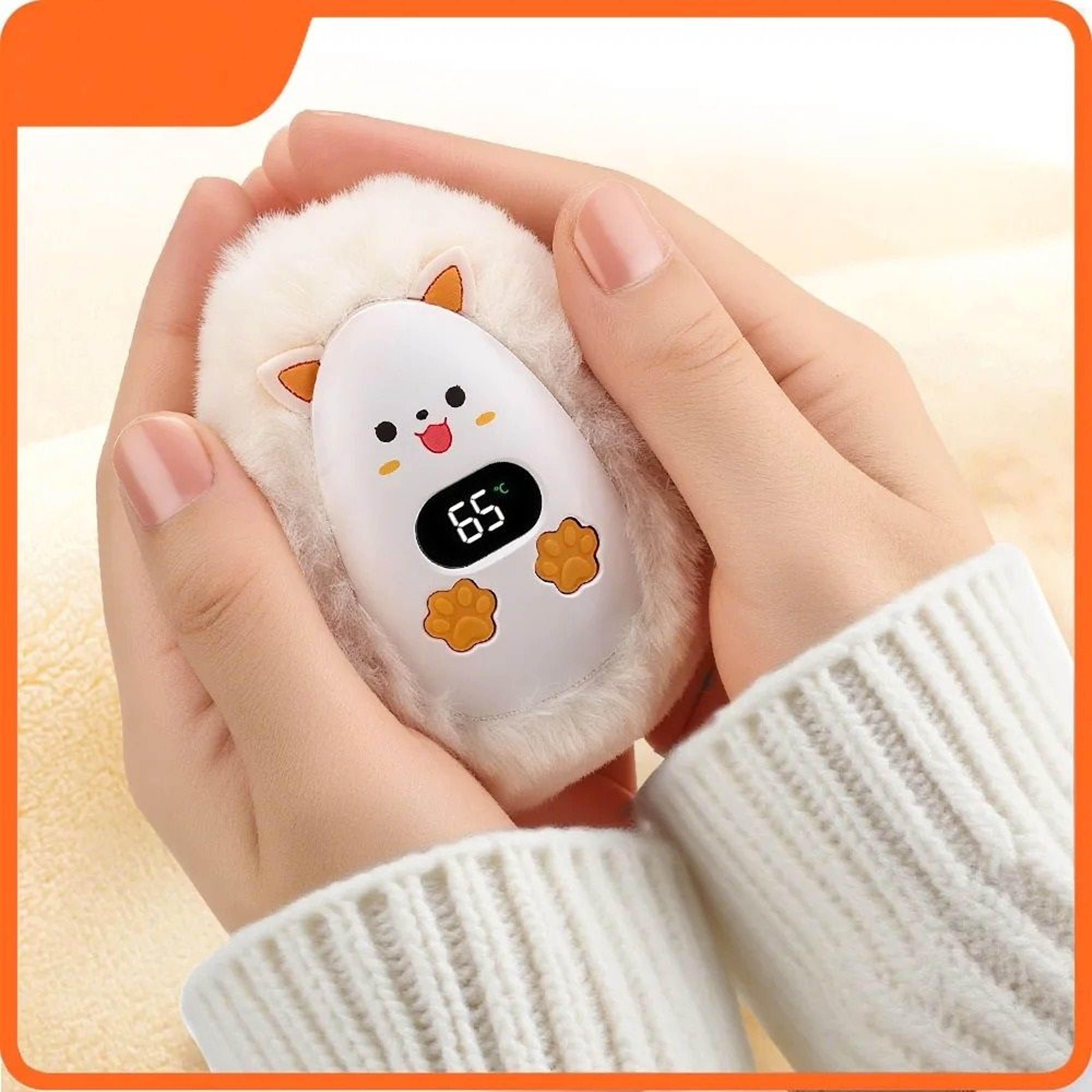 Cute Fox Mini Portable Plush Hand Warmer With 3 Heat Levels And LongLasting Battery Available In 1  0