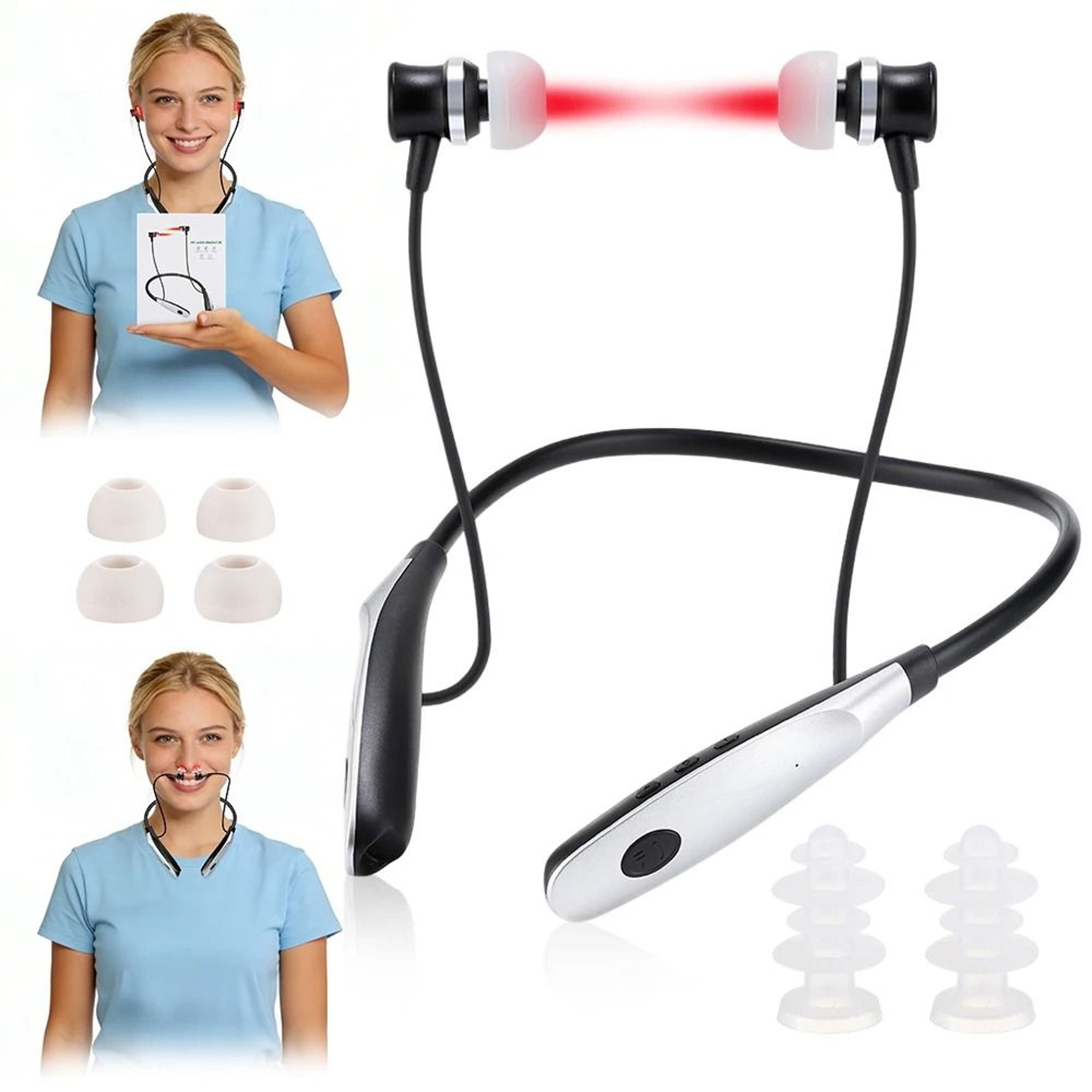 2in1 Nasal  Ear LED Light Therapy Device With NeckHanging Design For Rhinitis Congestion And Ear Ca 6