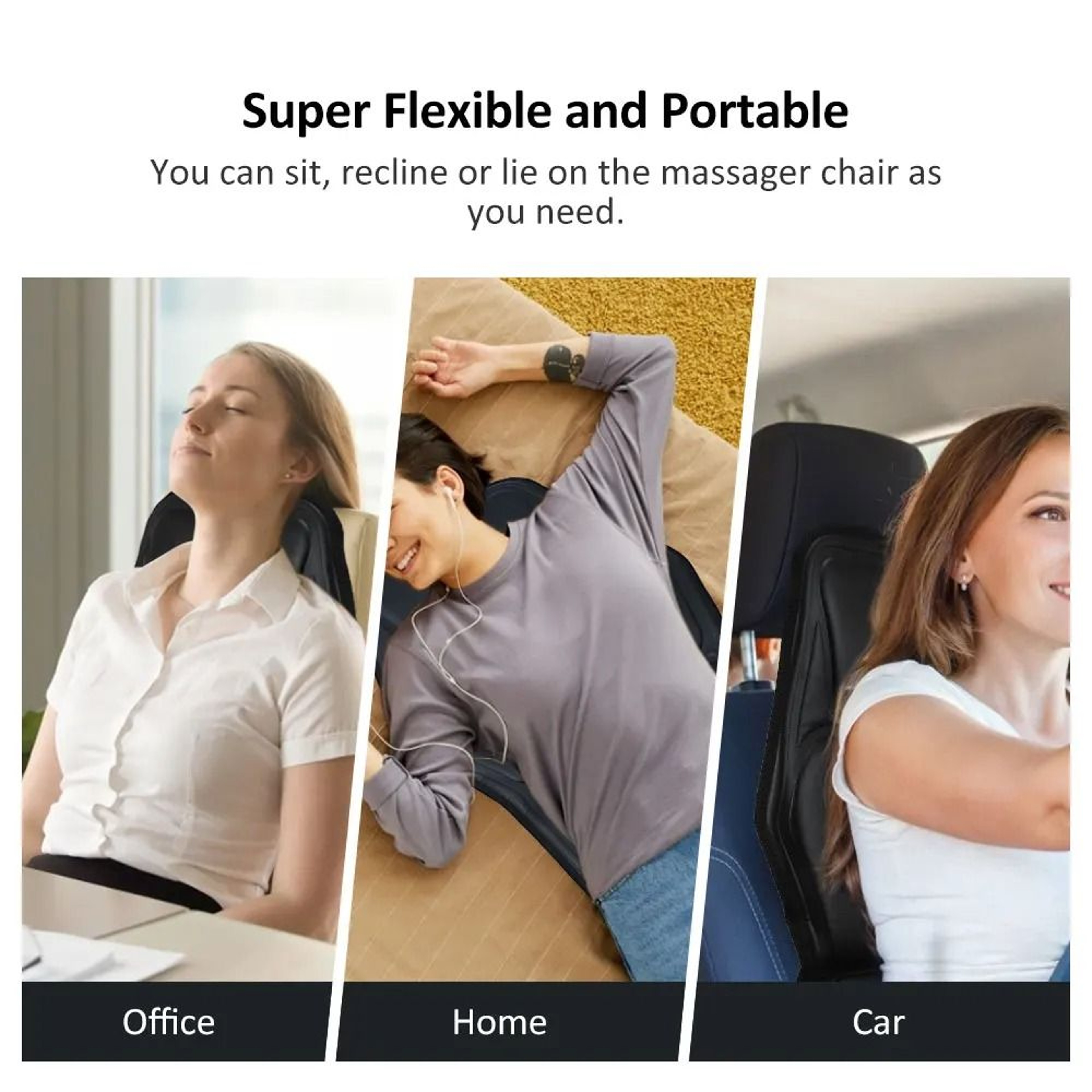 Electric Heating Vibrating Massager Pad Seat Cushion For Back Shoulder And Lumbar Relief 2