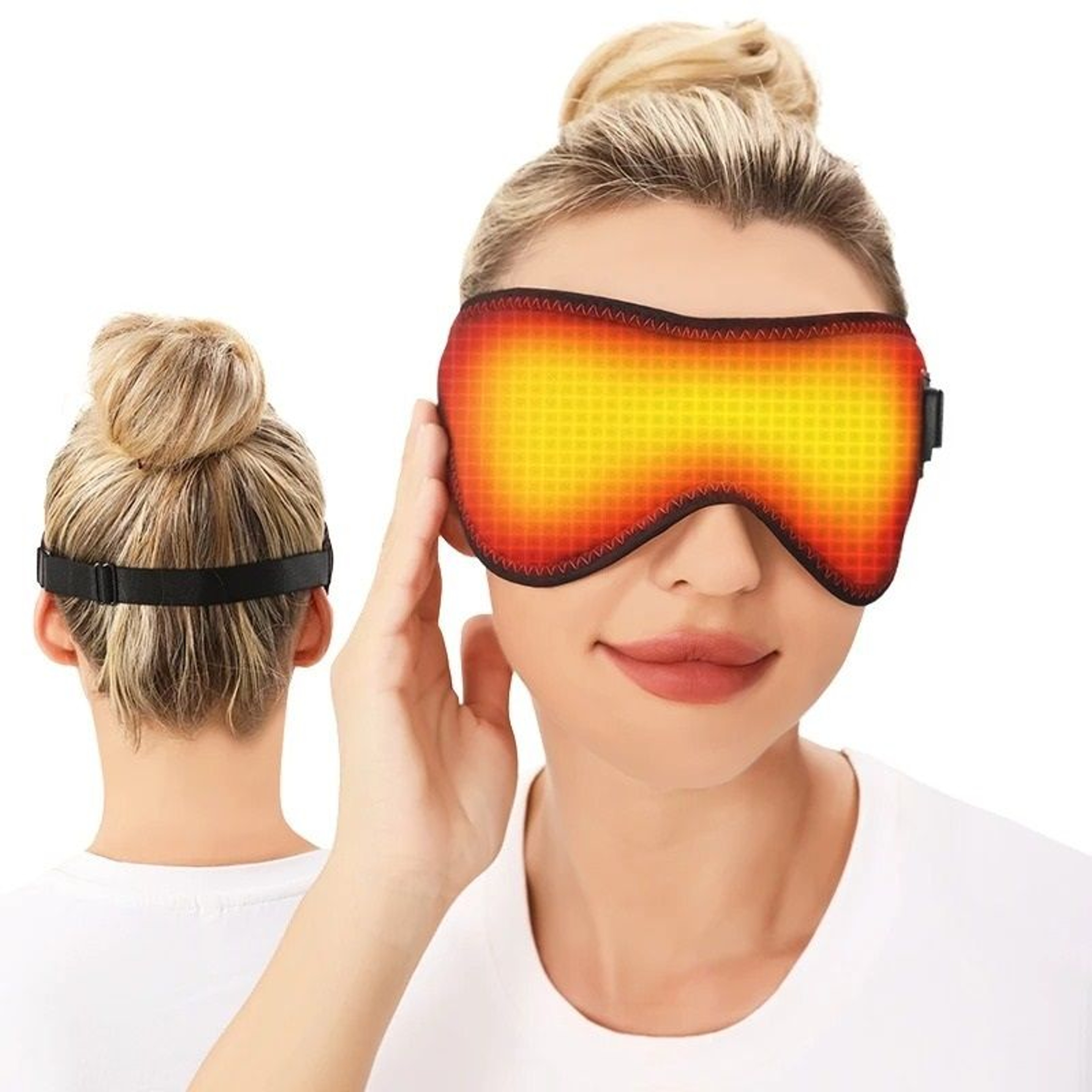 Heating Massage Eye Mask  3 Temperature Levels Electric Hot Compress Pad Wrap For Dry Eyes Relief   0