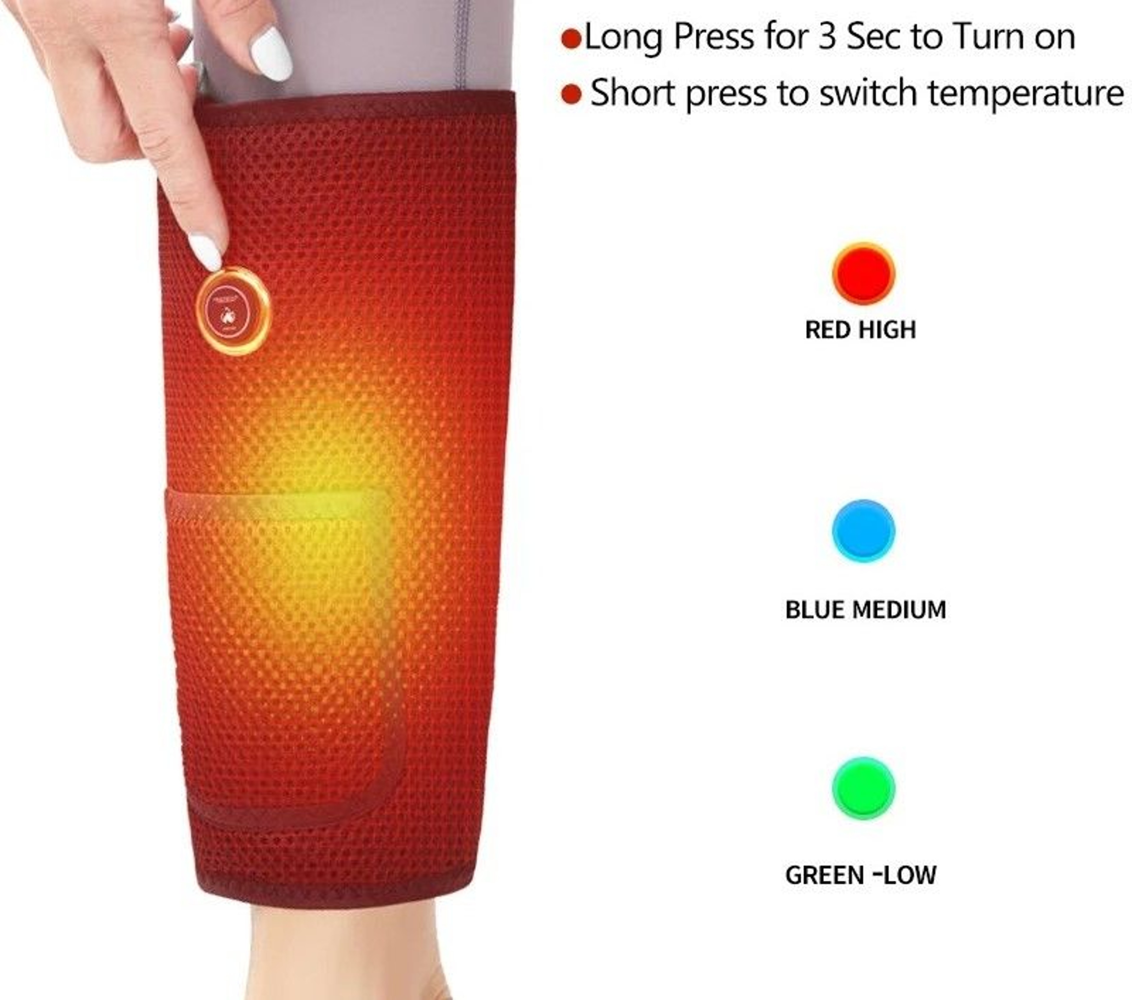 Electric Heating Calf Pad  Leg Vibration Massager  3 Heating Modes Heated Wrap For Arm  Calf Muscle 3