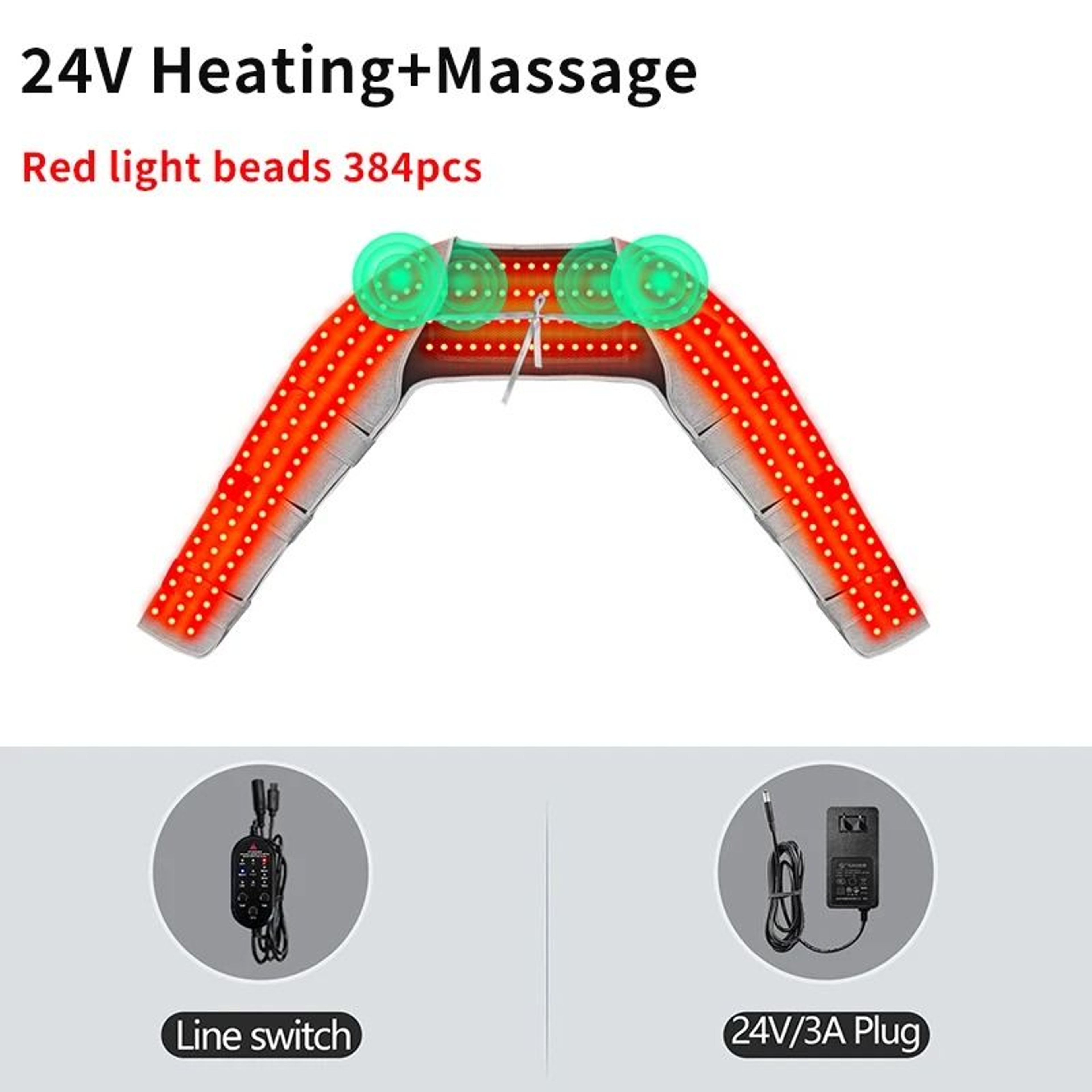 Red Light Heating Shoulder  Arm Pad  Vibration Massager Heated Support Wrap For Tendonitis Arthriti 7
