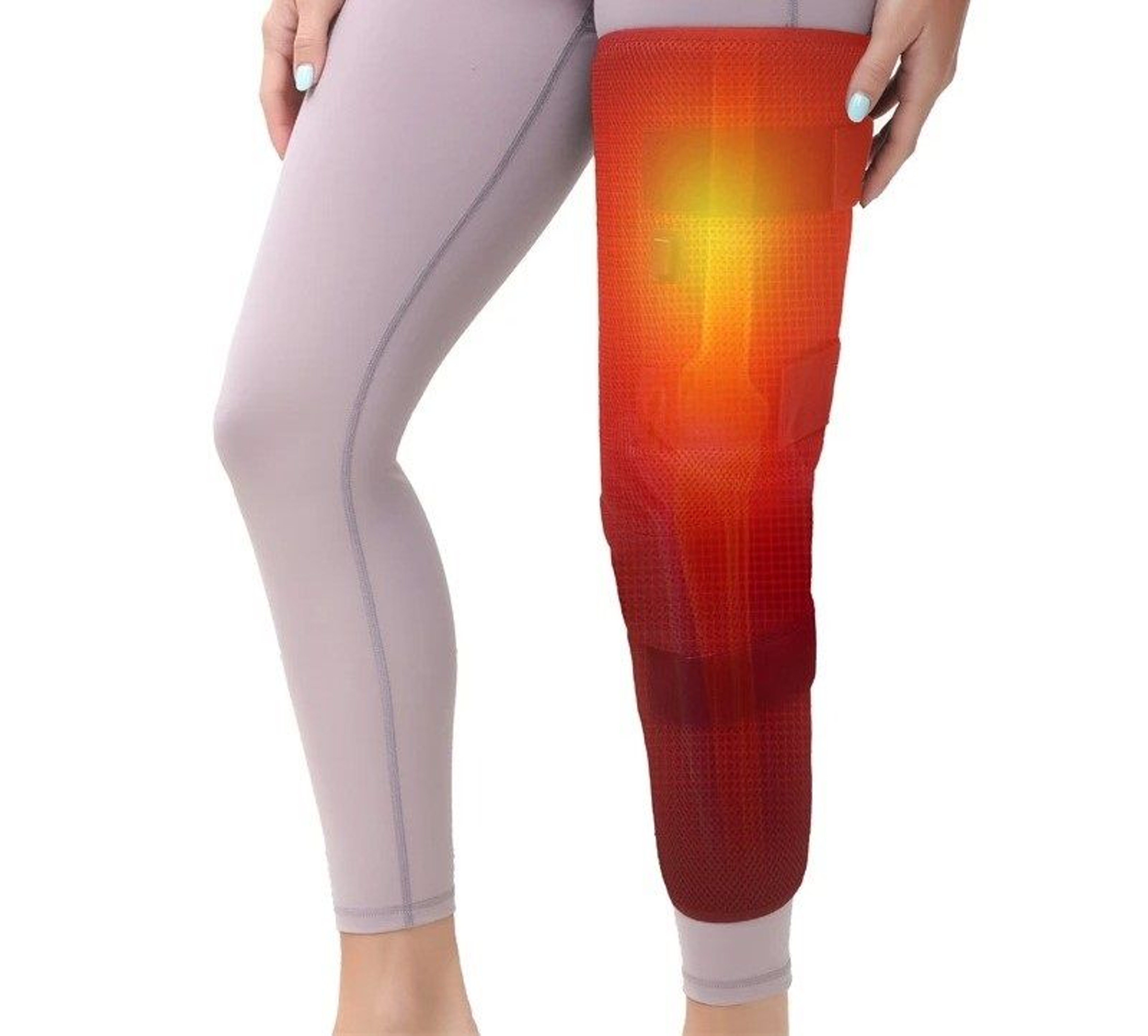 Leg Heating Pad With Vibration Massager  Long Heated Thigh Knee  Calf Warmer Wrap For Pain Relief   3