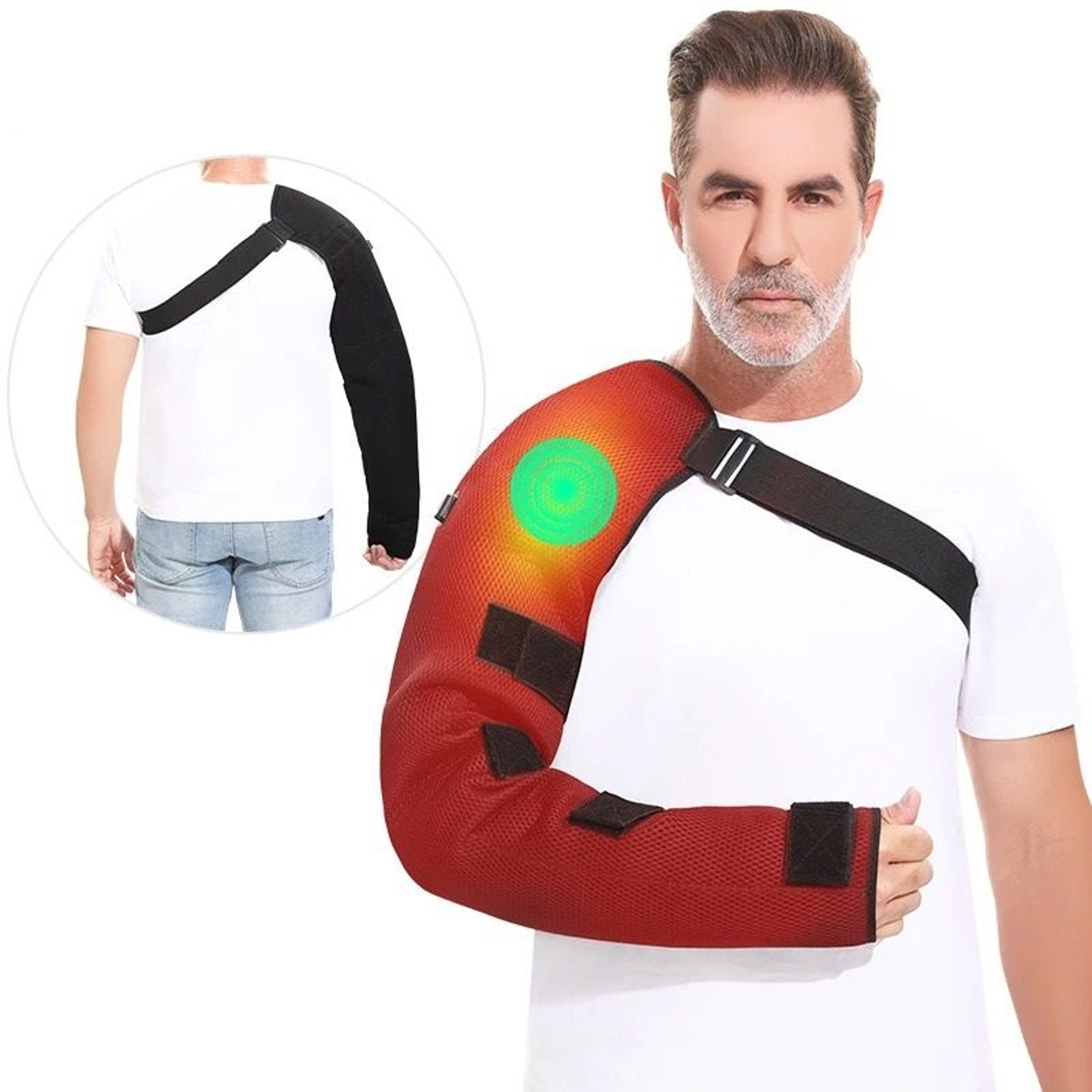Long Arm Heating Pad With Vibration Massager  Extended Electric Heated Sleeve Wrap For Shoulder Arm 4