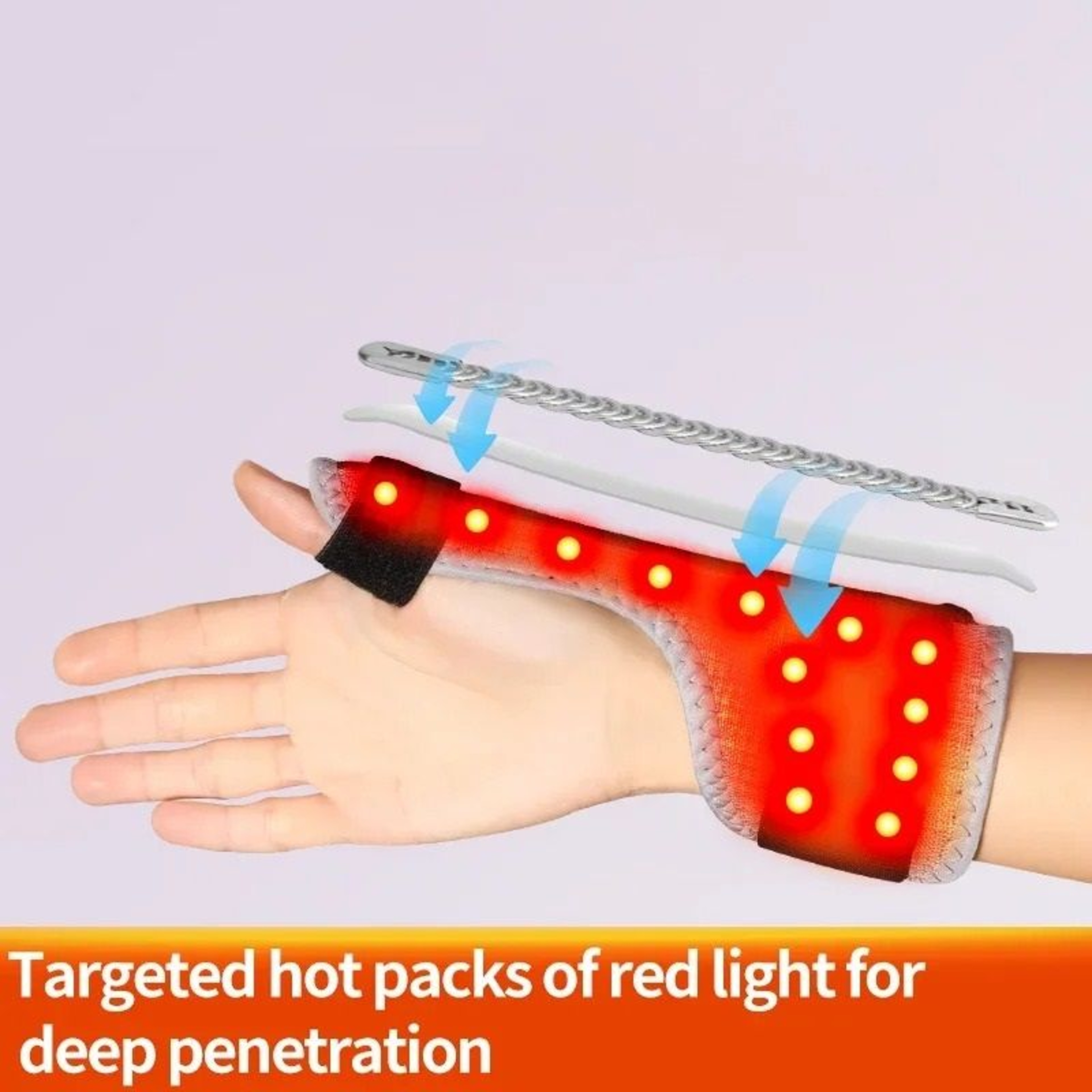 Red Light Heated Finger Support Brace  Electric Heating Wrist  Finger Pad With Adjustable Heat Sett 2