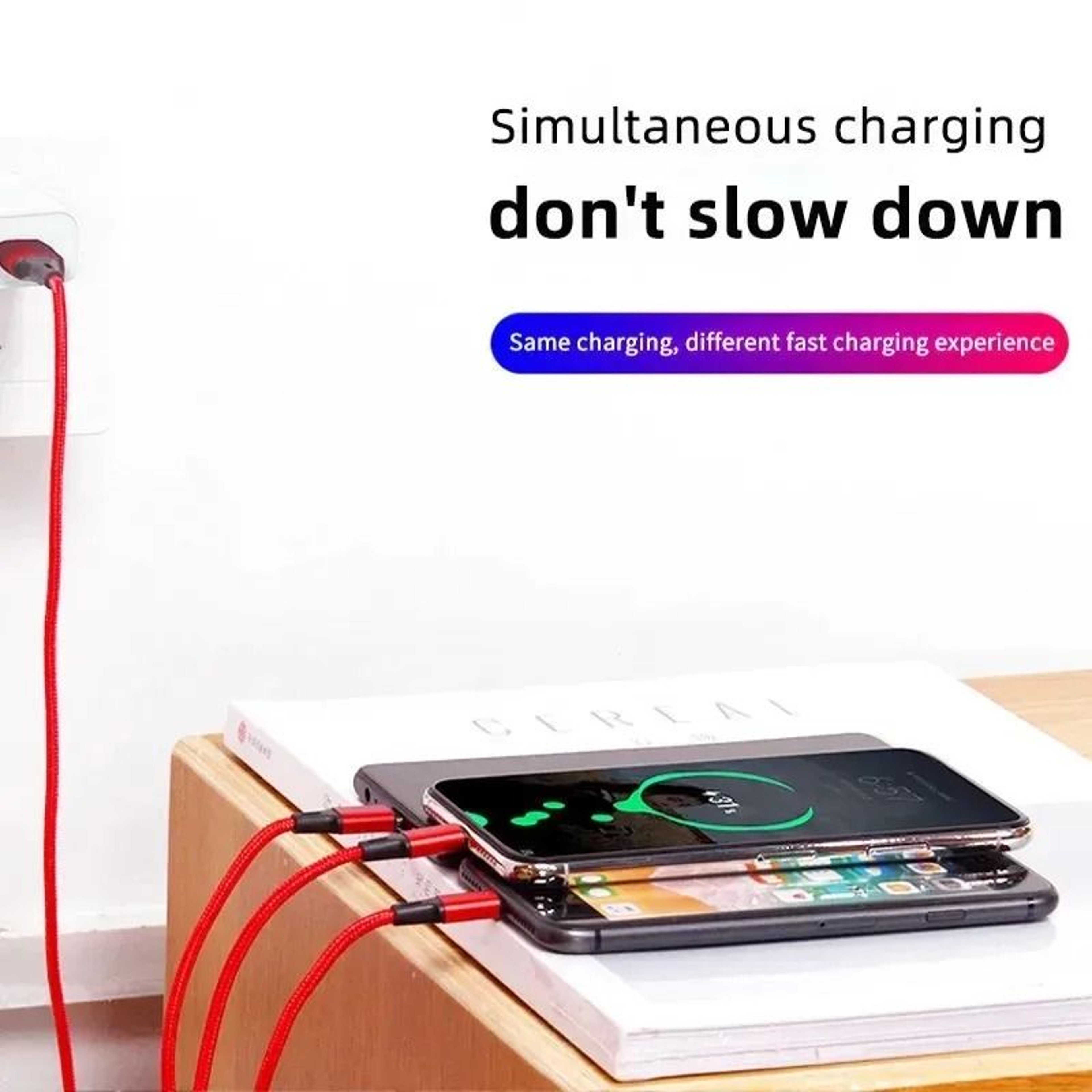 3 In 1 Universal Multi USB Fast Charging Cable 1 Or 3 Pack 2