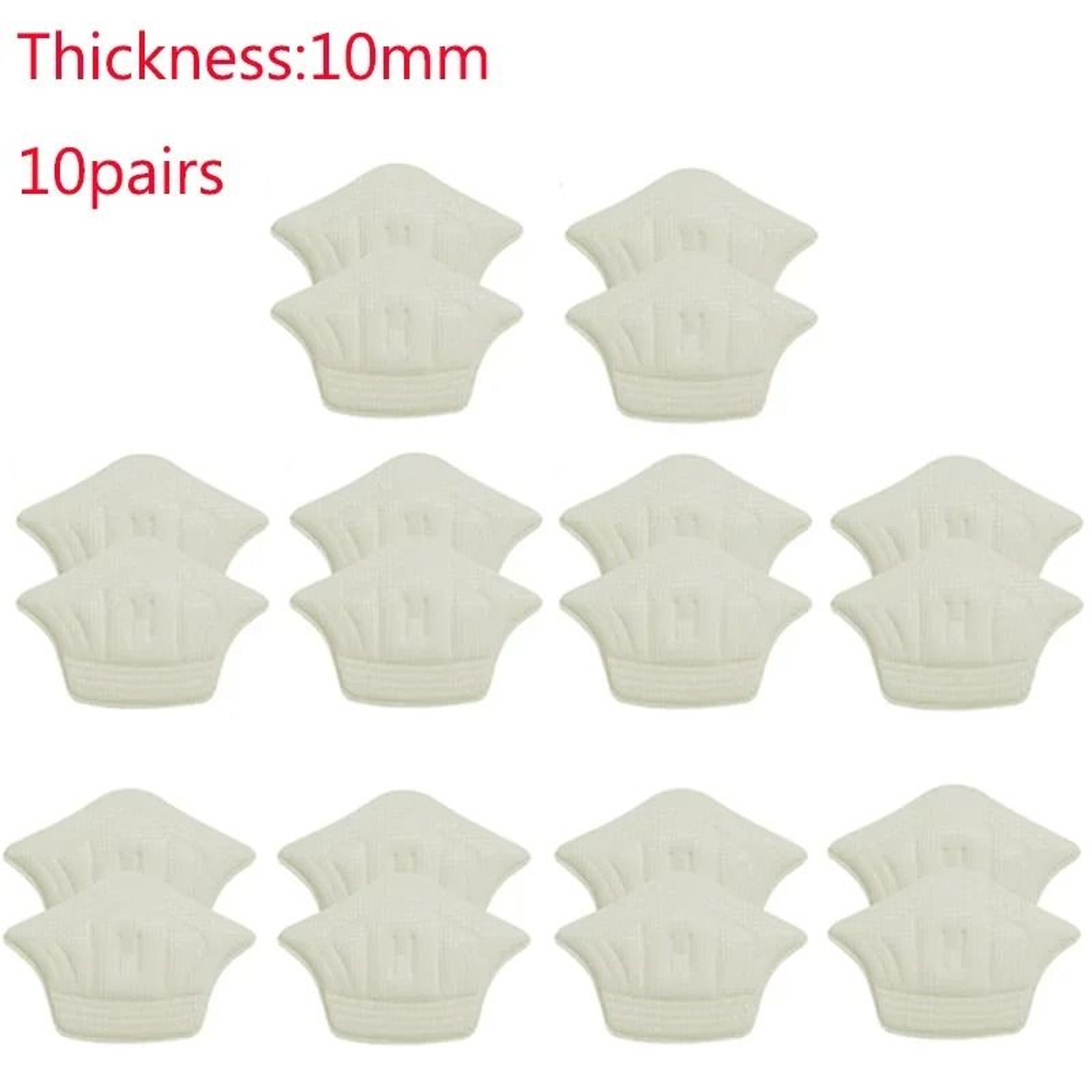 10Piece Self Adhesive Shoe Heel Protector Pads And Size Adjuster Stickers 17