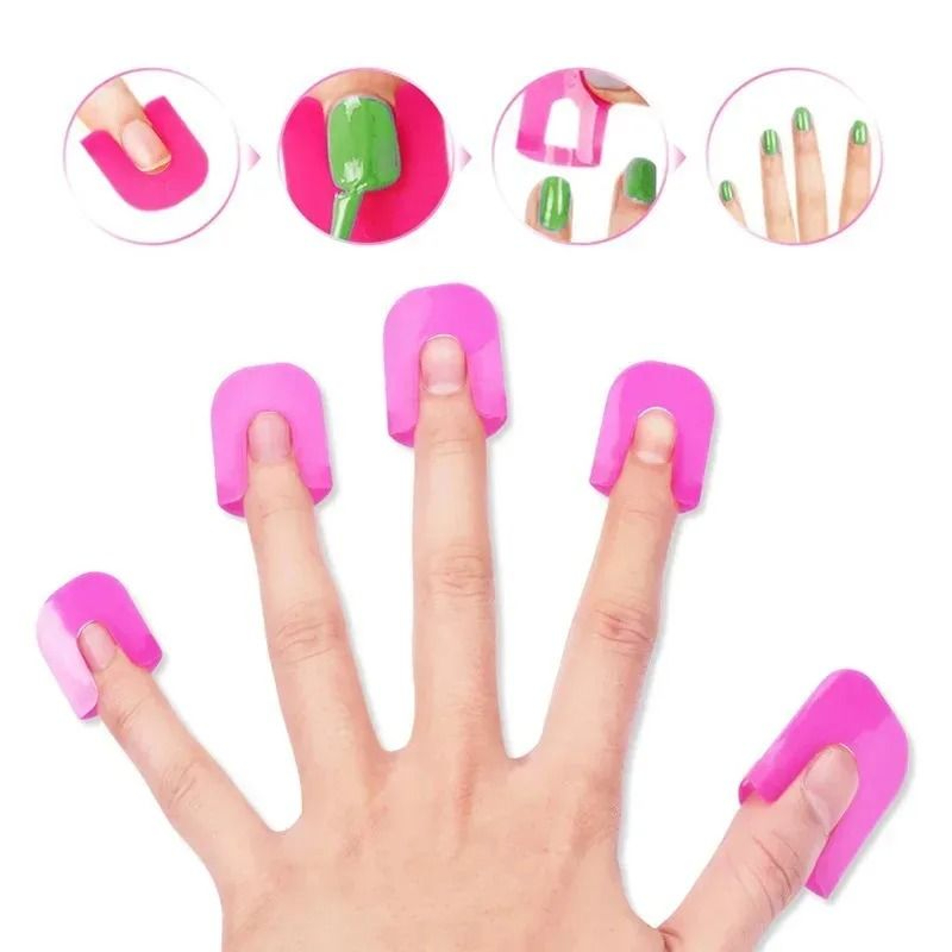 Reusable Nail Polish Finger Protector Guard Set 1 3 Or 6 Sets 4