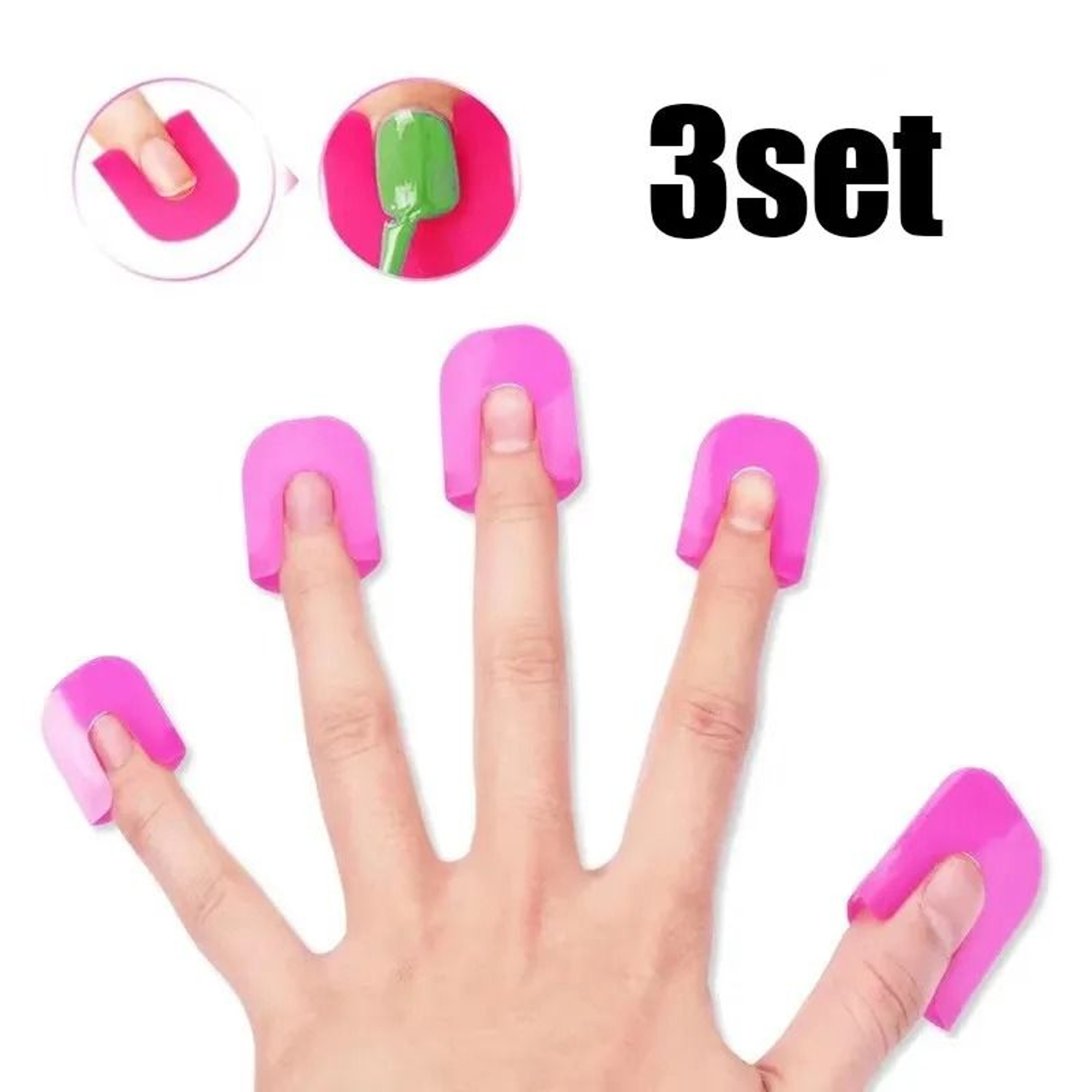 Reusable Nail Polish Finger Protector Guard Set 1 3 Or 6 Sets 6