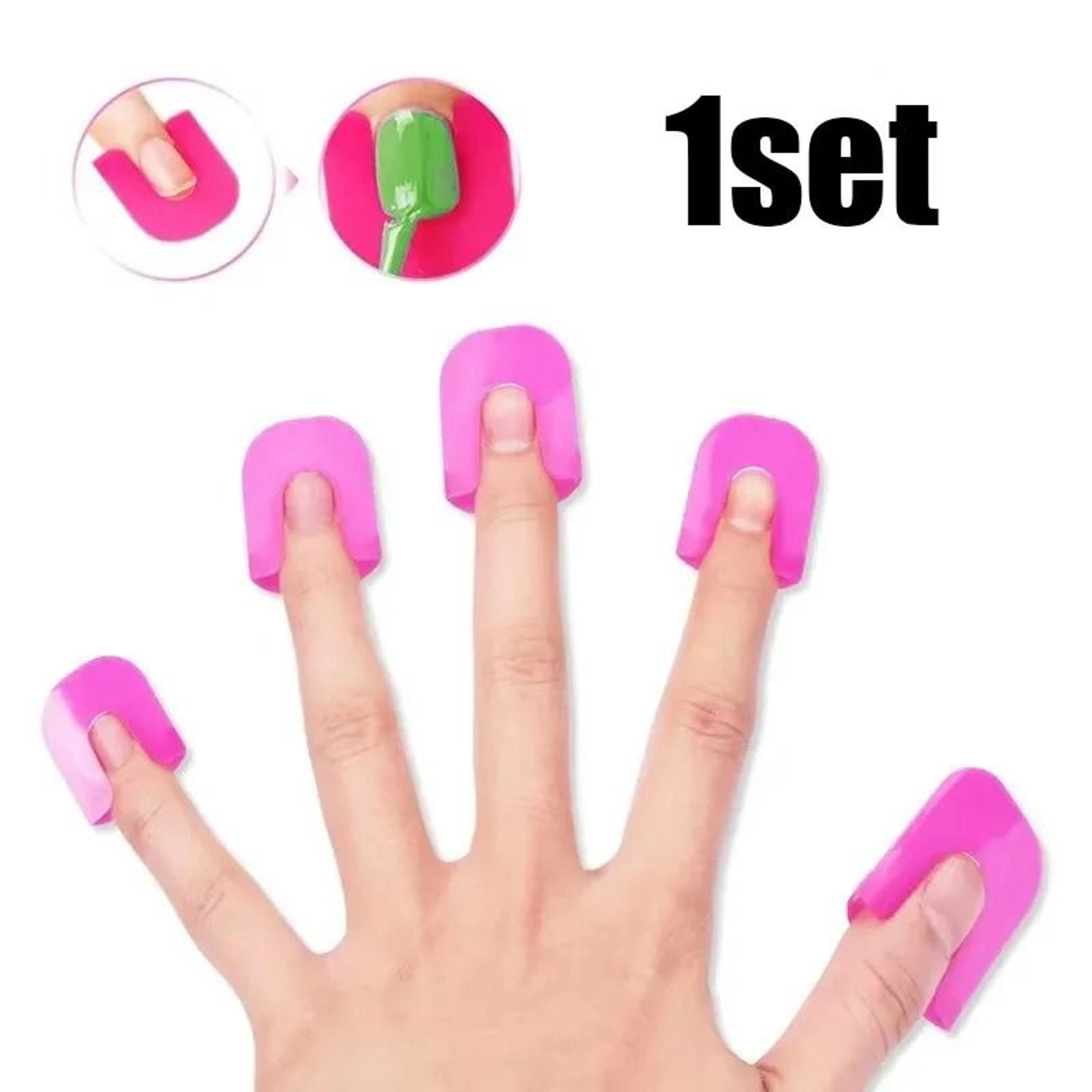 Reusable Nail Polish Finger Protector Guard Set 1 3 Or 6 Sets 7