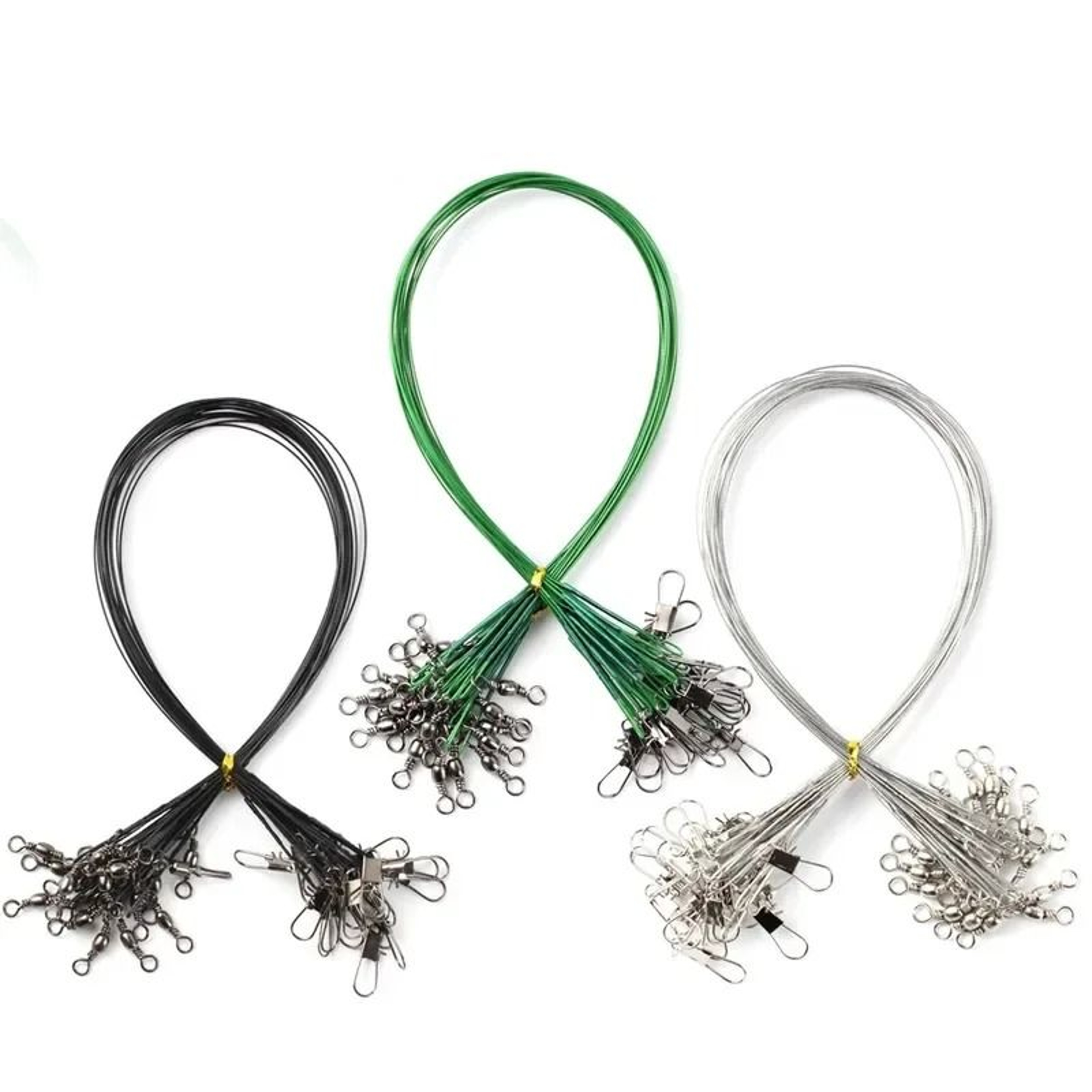 AntiBite Steel Fishing Line Leaders With Swivels 4