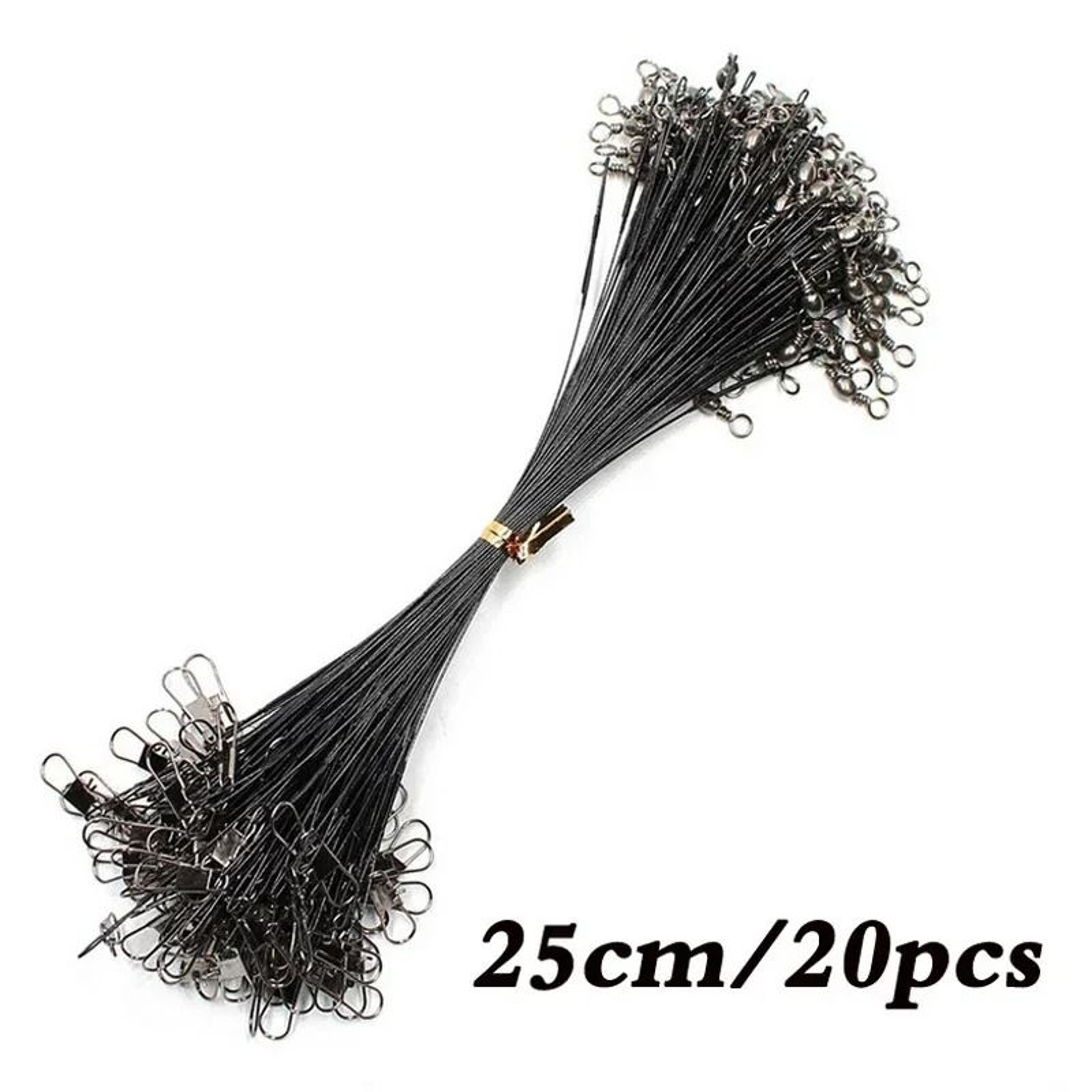AntiBite Steel Fishing Line Leaders With Swivels 12