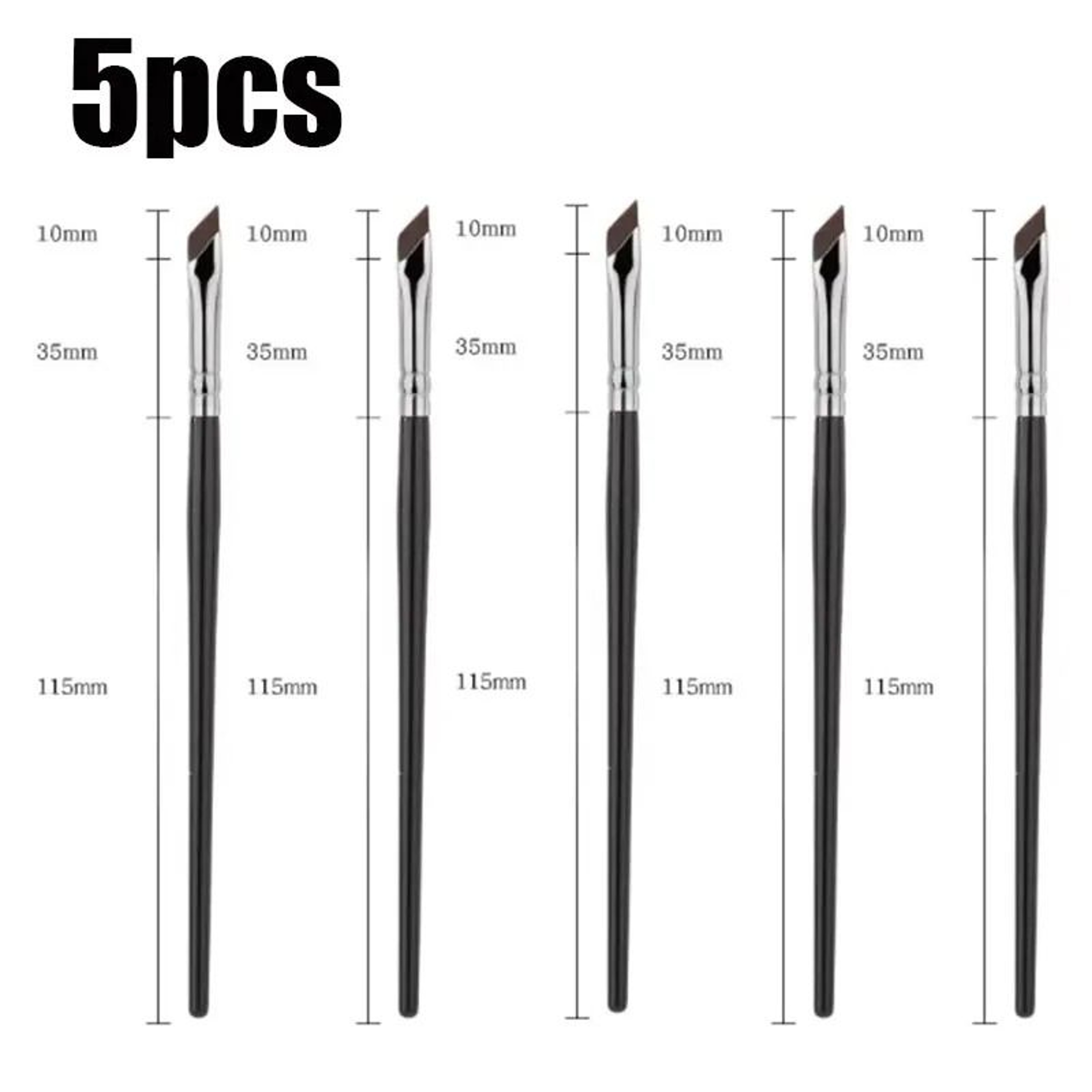 Precision Angled Blade Eyeliner  Eyebrow Makeup Brush 1 Or 5 Pcs 6