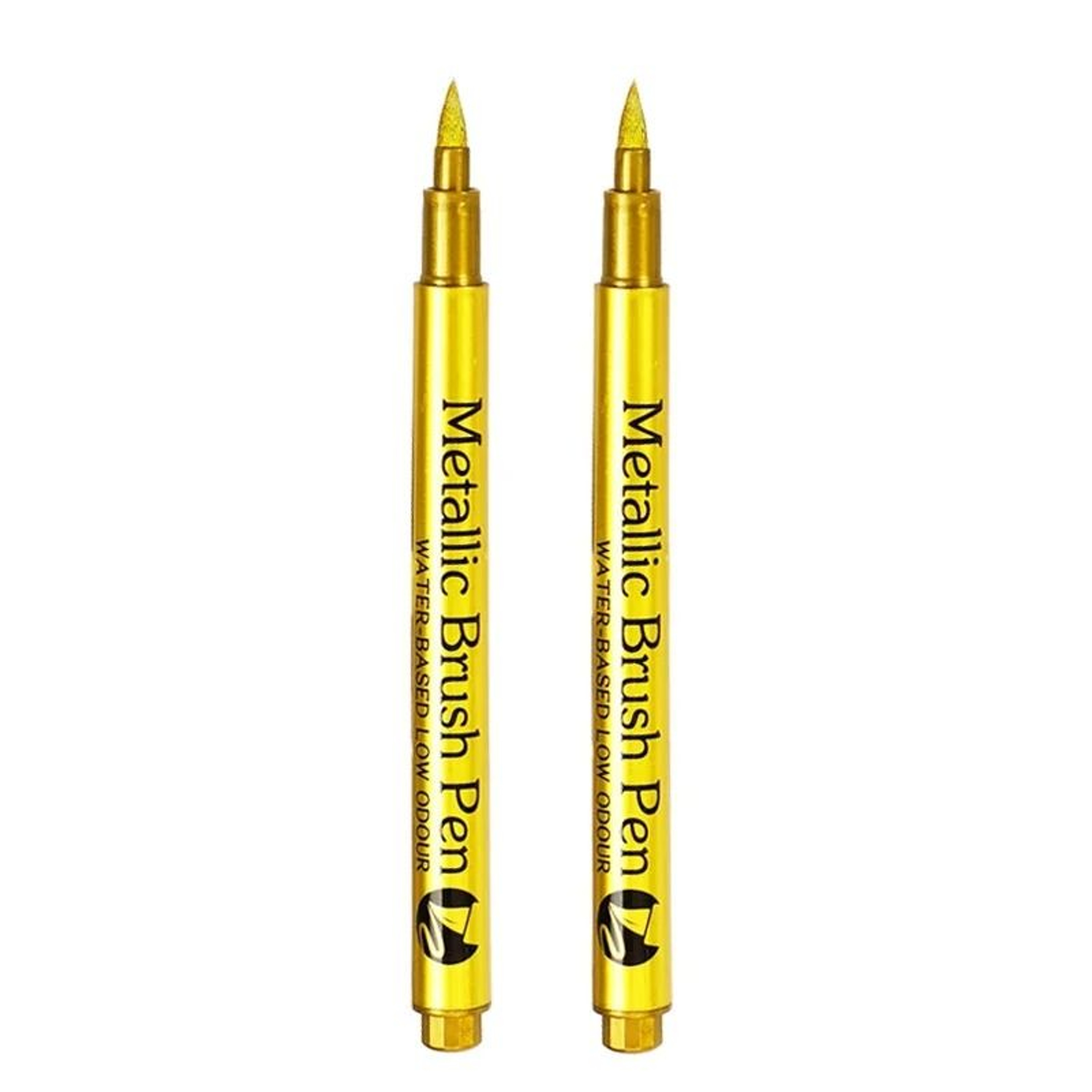 Metallic Brush Marker Pens Set In Gold And Silver 1 2 3 Or 4 Pcs 12