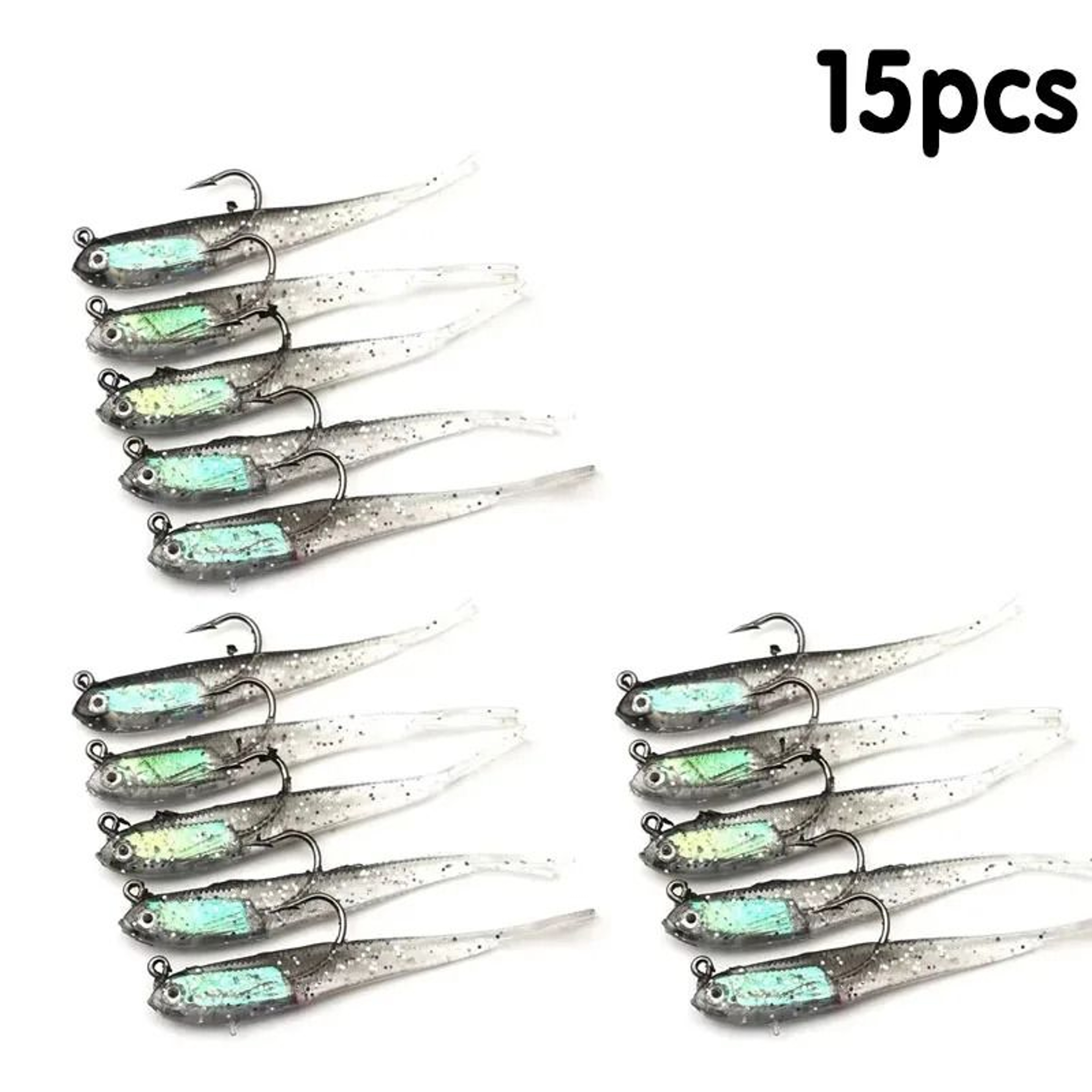 Soft Silicone Swimbait Worm Lures 9