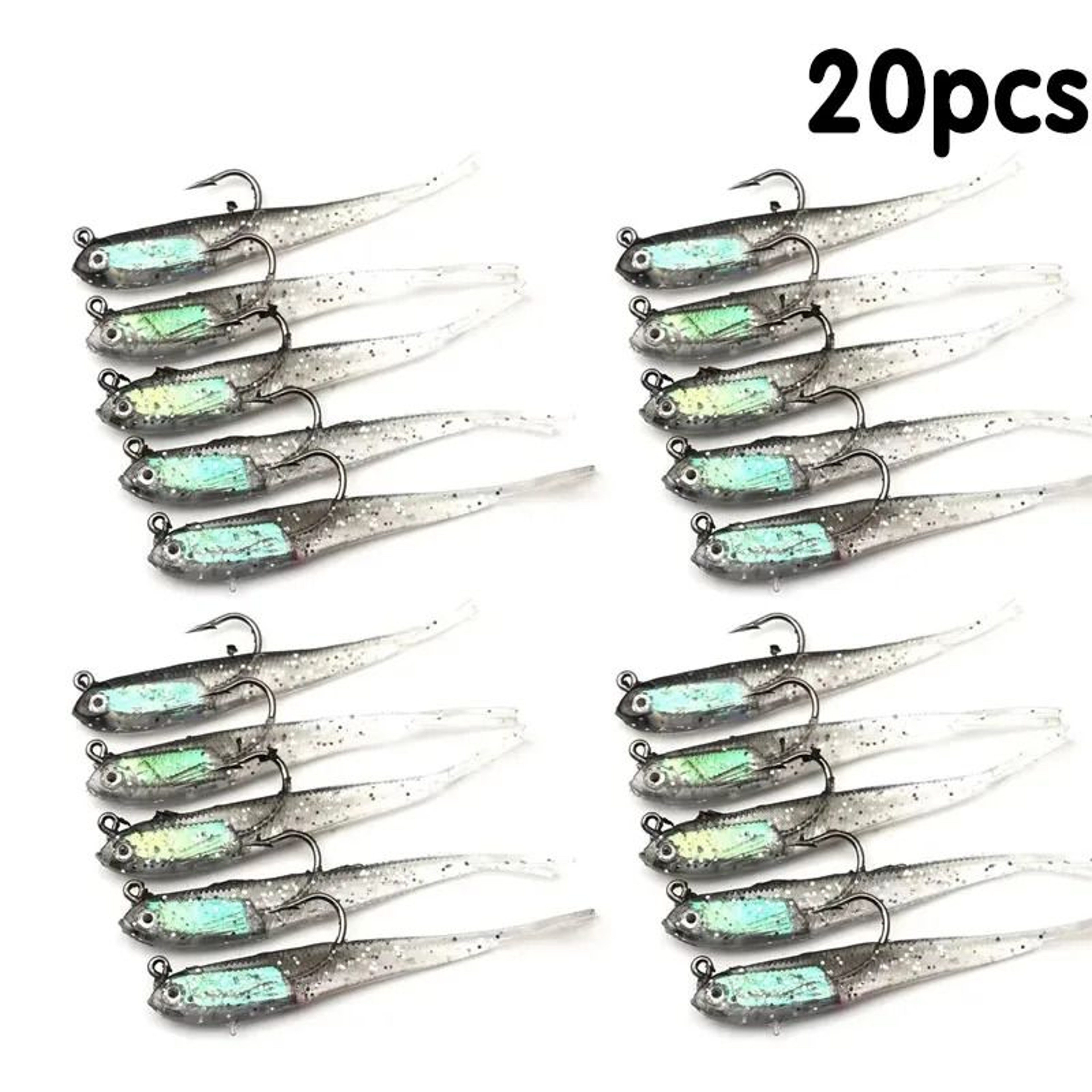 Soft Silicone Swimbait Worm Lures 10