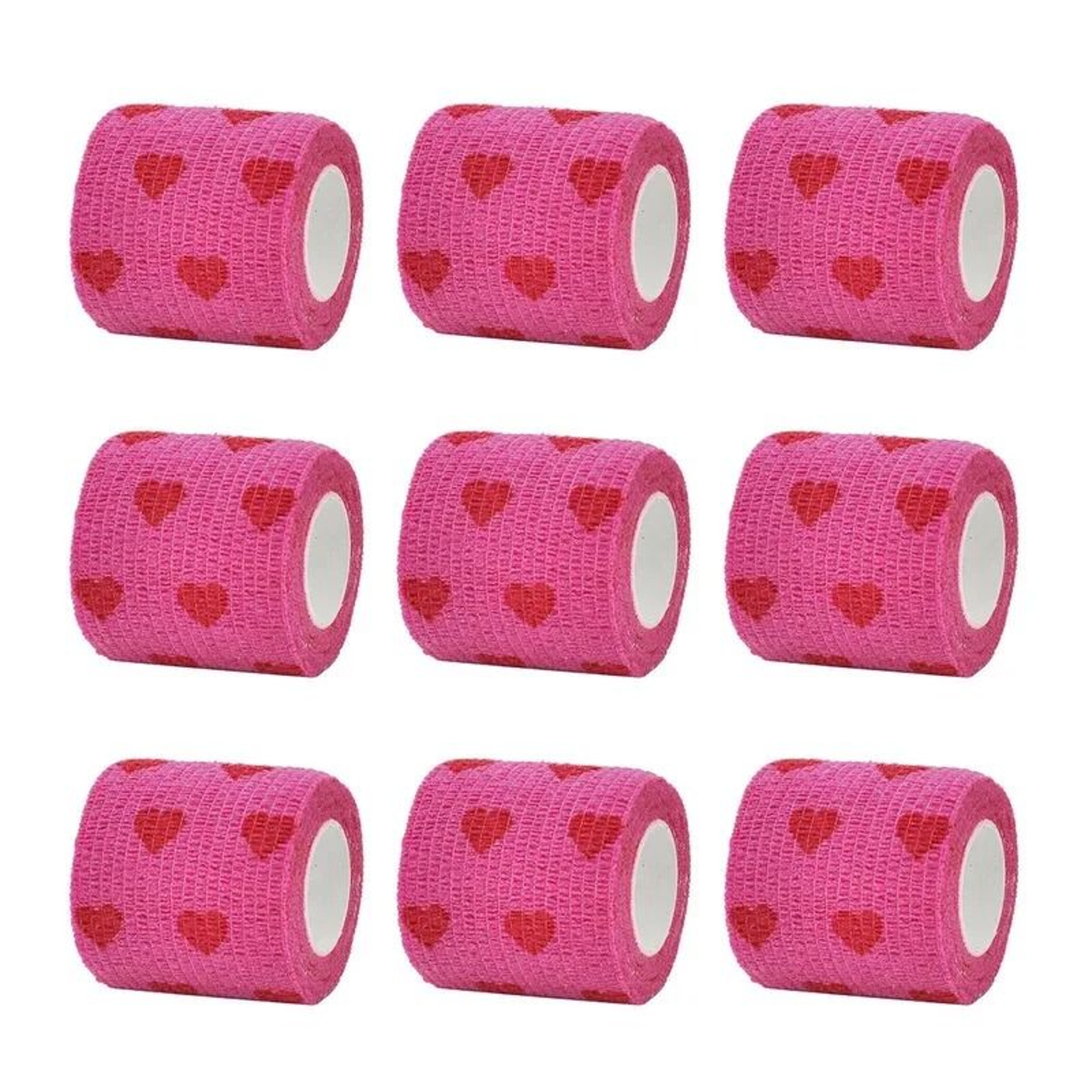 Red Heart Printed Self Adhesive Elastic Bandage Wrap Tape 0