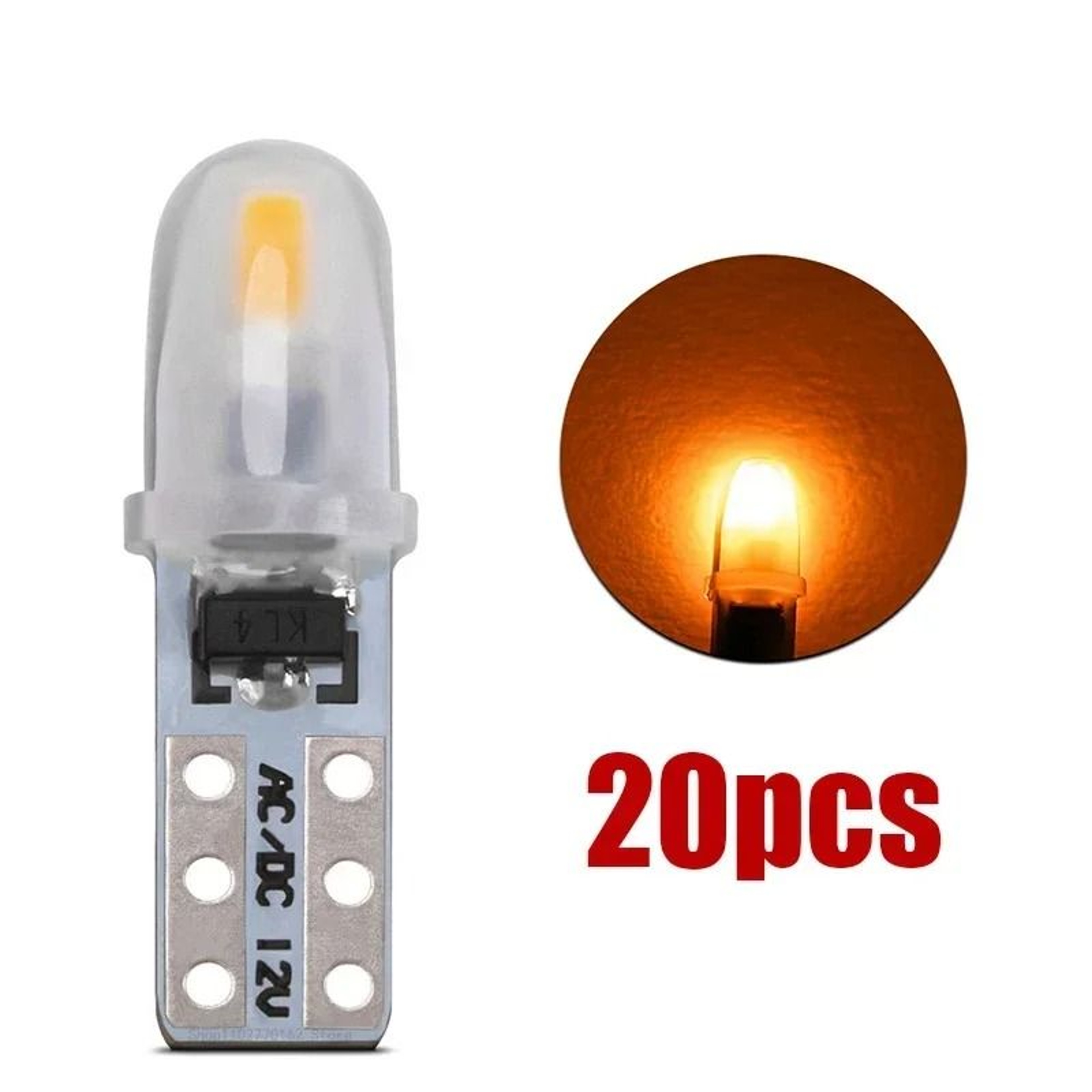 T5 LED Dashboard  Instrument Panel Light Bulbs 10 20 Or 30 Pack  12V White 3014 SMD 16